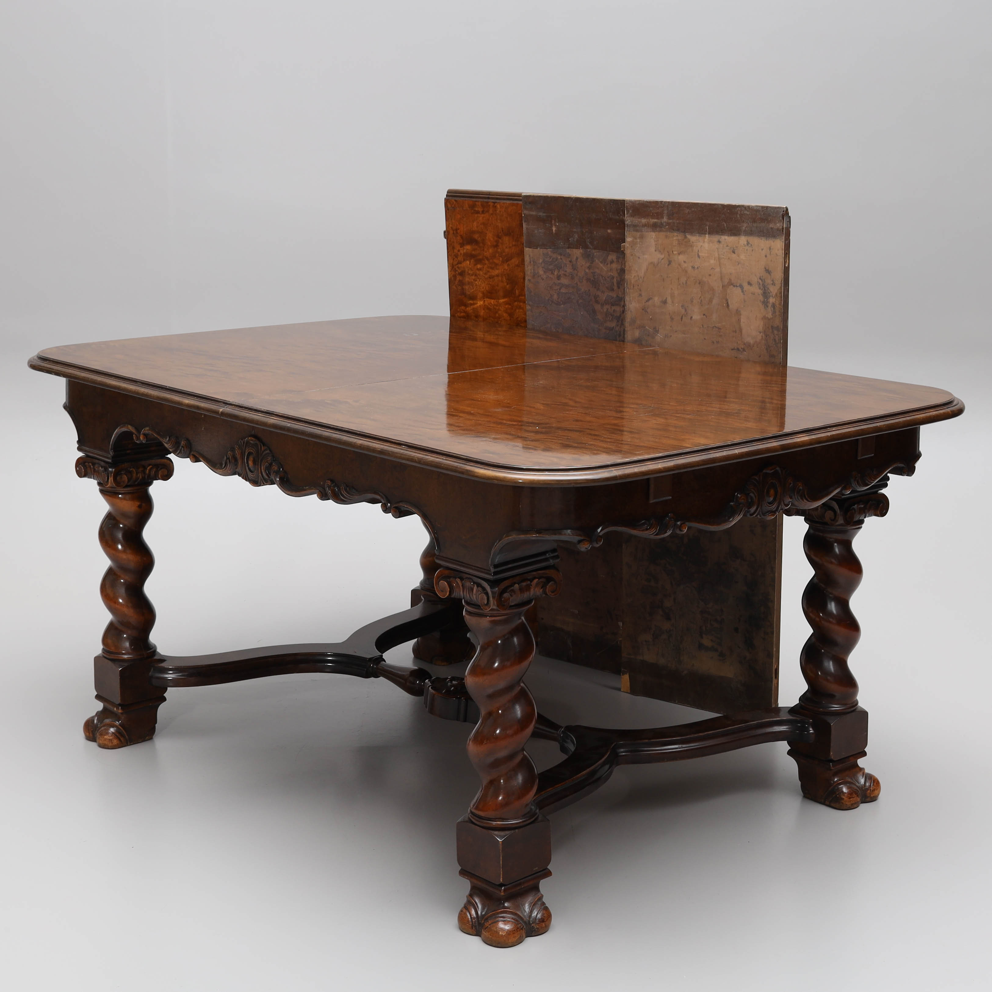 MATBORD, 3 delar, bonad björk, barock stil, 1800/1900-tal.