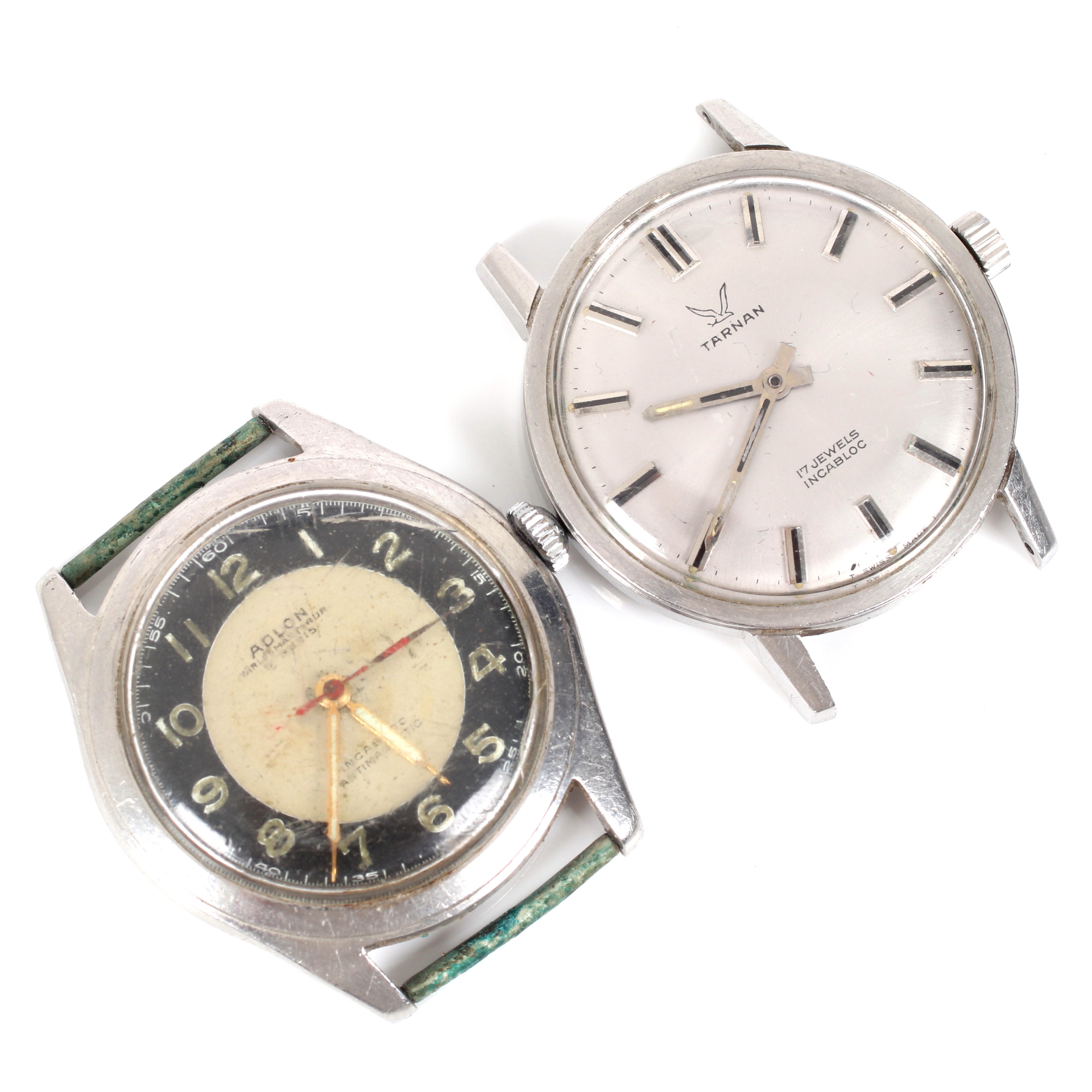 ARMBANDSUR, 2 st, manuellt uppdrag, Tärnan, Adlon, 1900-tal.