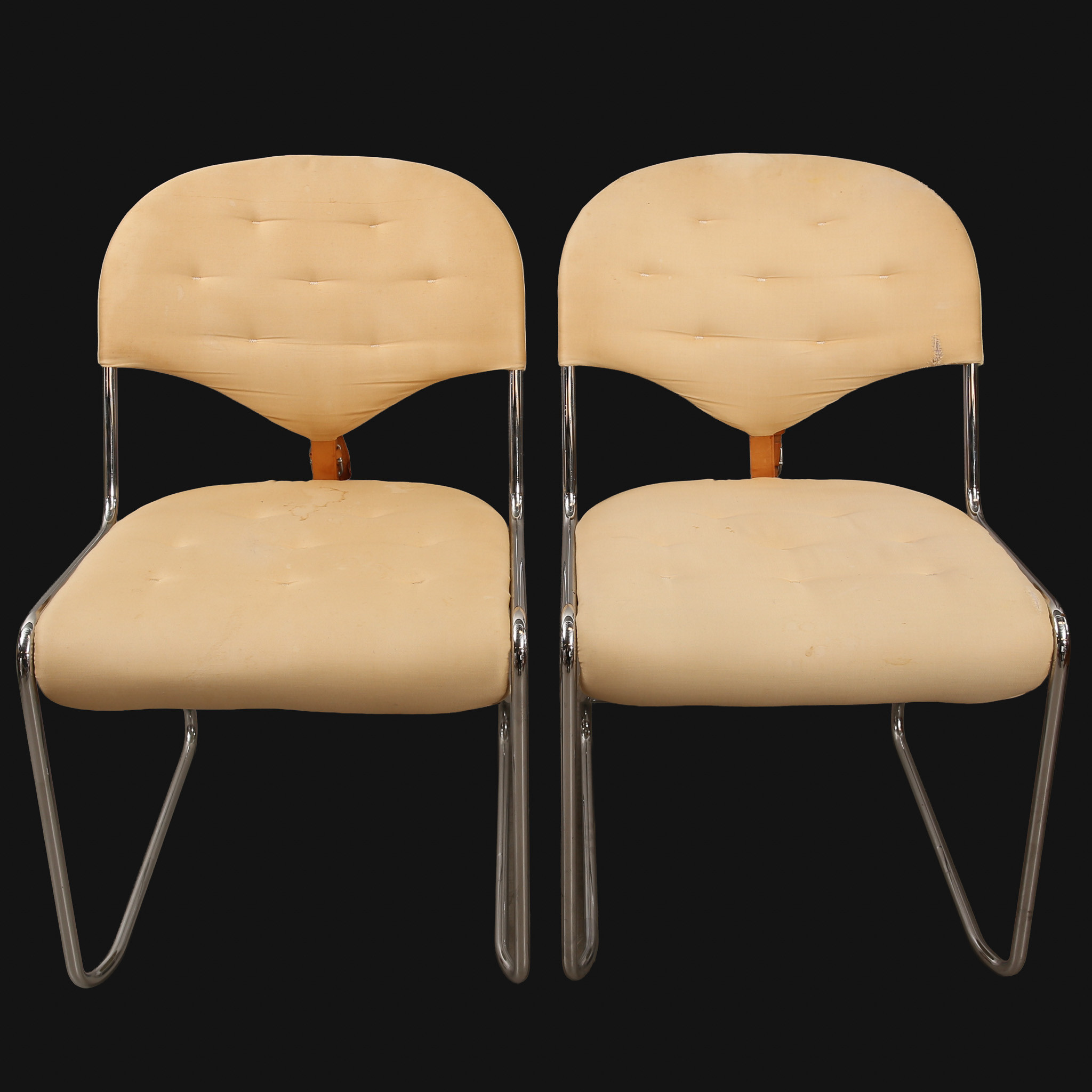 SAM LARSSON. Stol, "Sam", Dux, kromad stomme med textilklädsel.