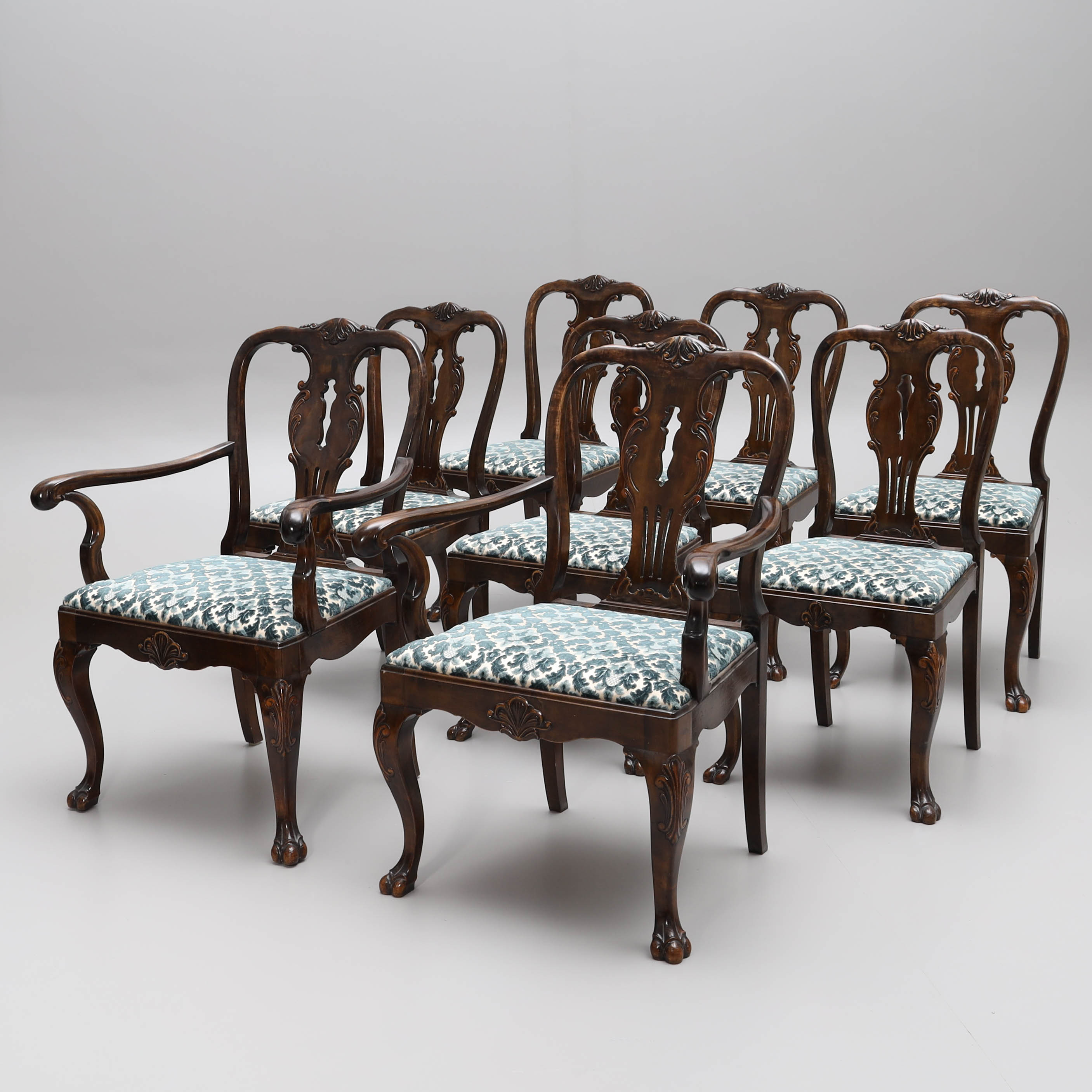 STOLAR, 6+2 st, bonad björk, 1800/1900-tal.