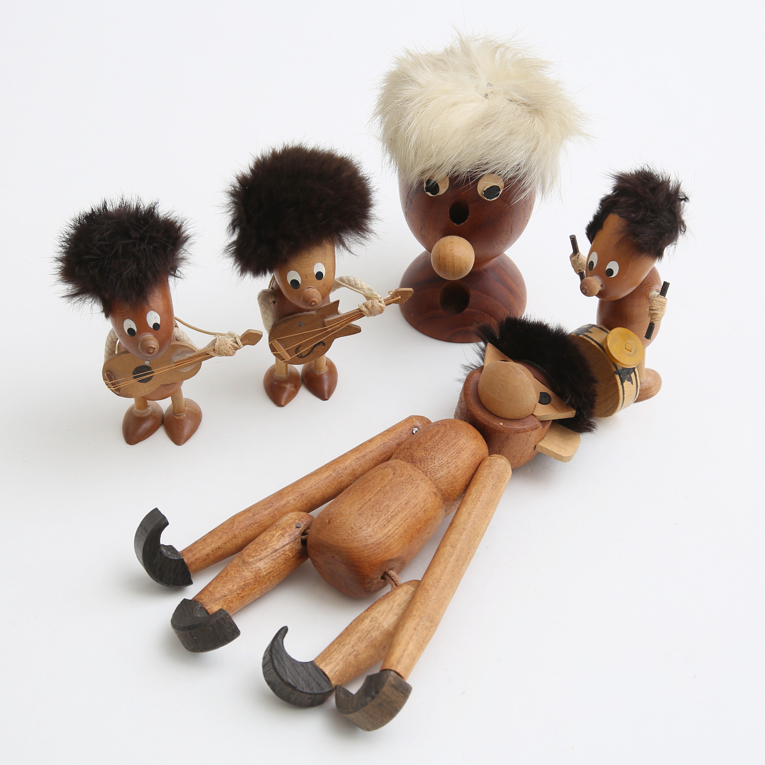 TROLL, 5 st, trä, omkring 1900-talets mitt.