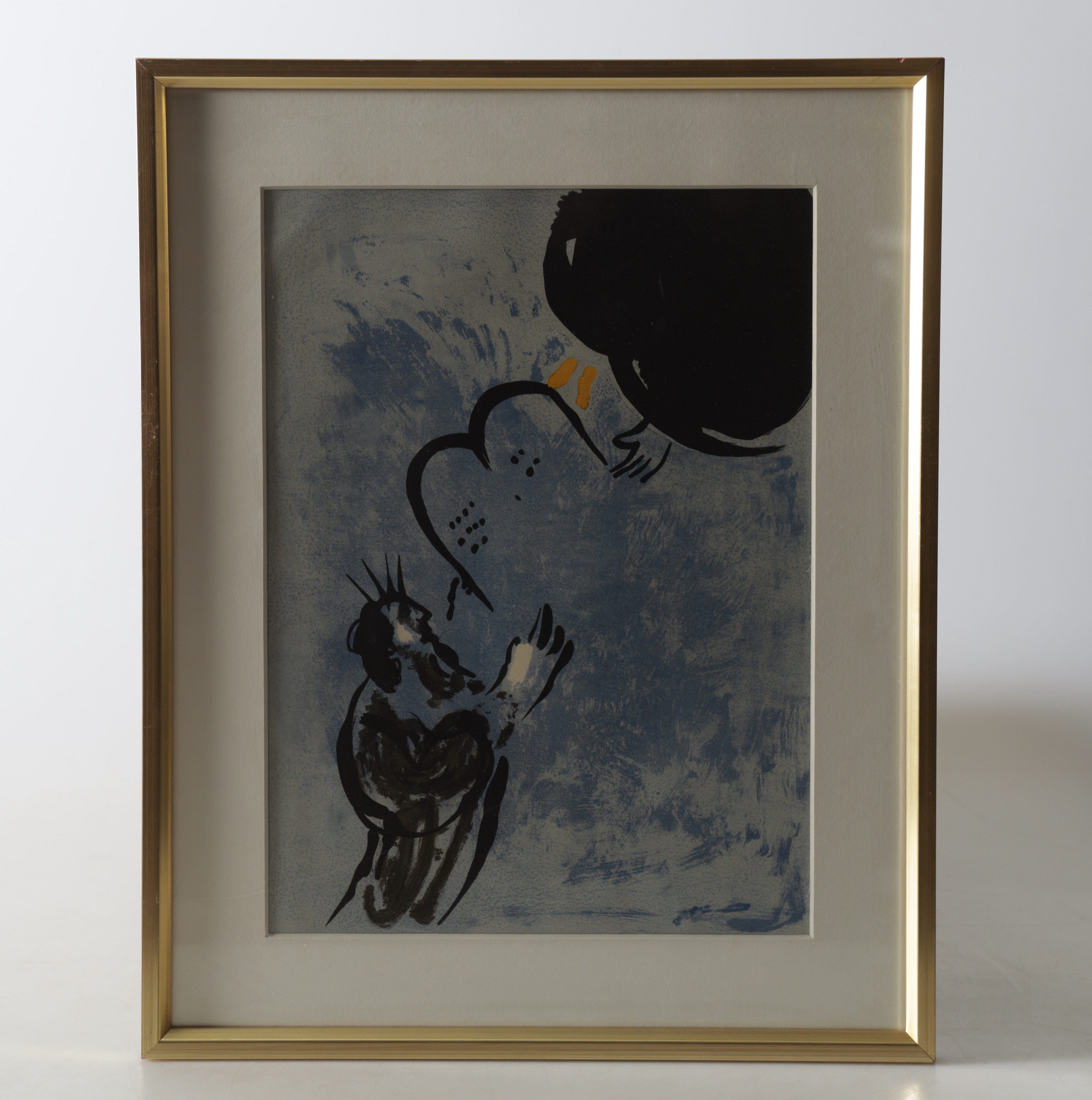 MARC CHAGALL. Färglitografi, "Moses mottager tavlorna", 1956.