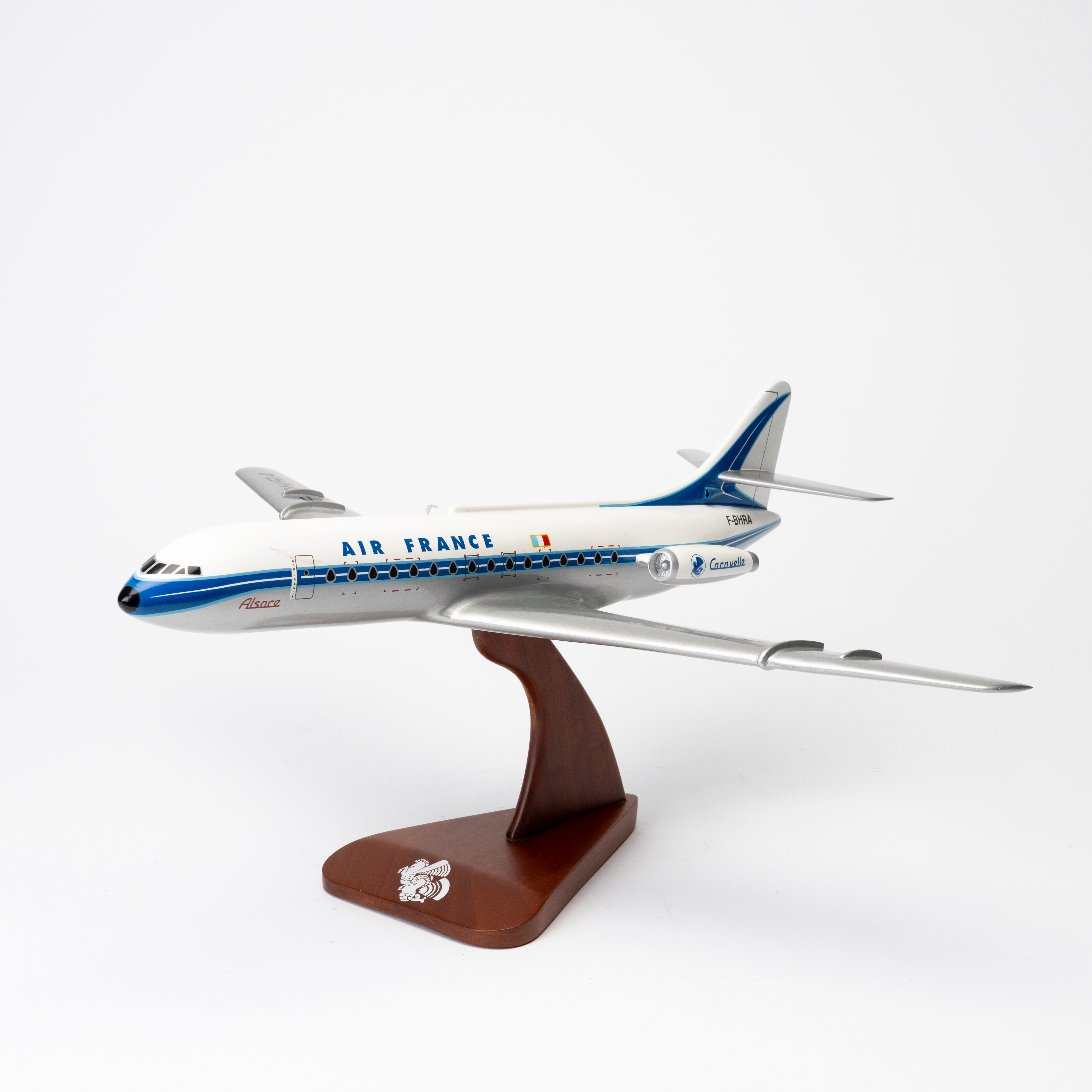 FLYGPLANSMODELL, "Caravelle", plast och trä, Socatec sarl i samarbete med Musee de la Compagnie, Frankrike, 1950/60-tal.