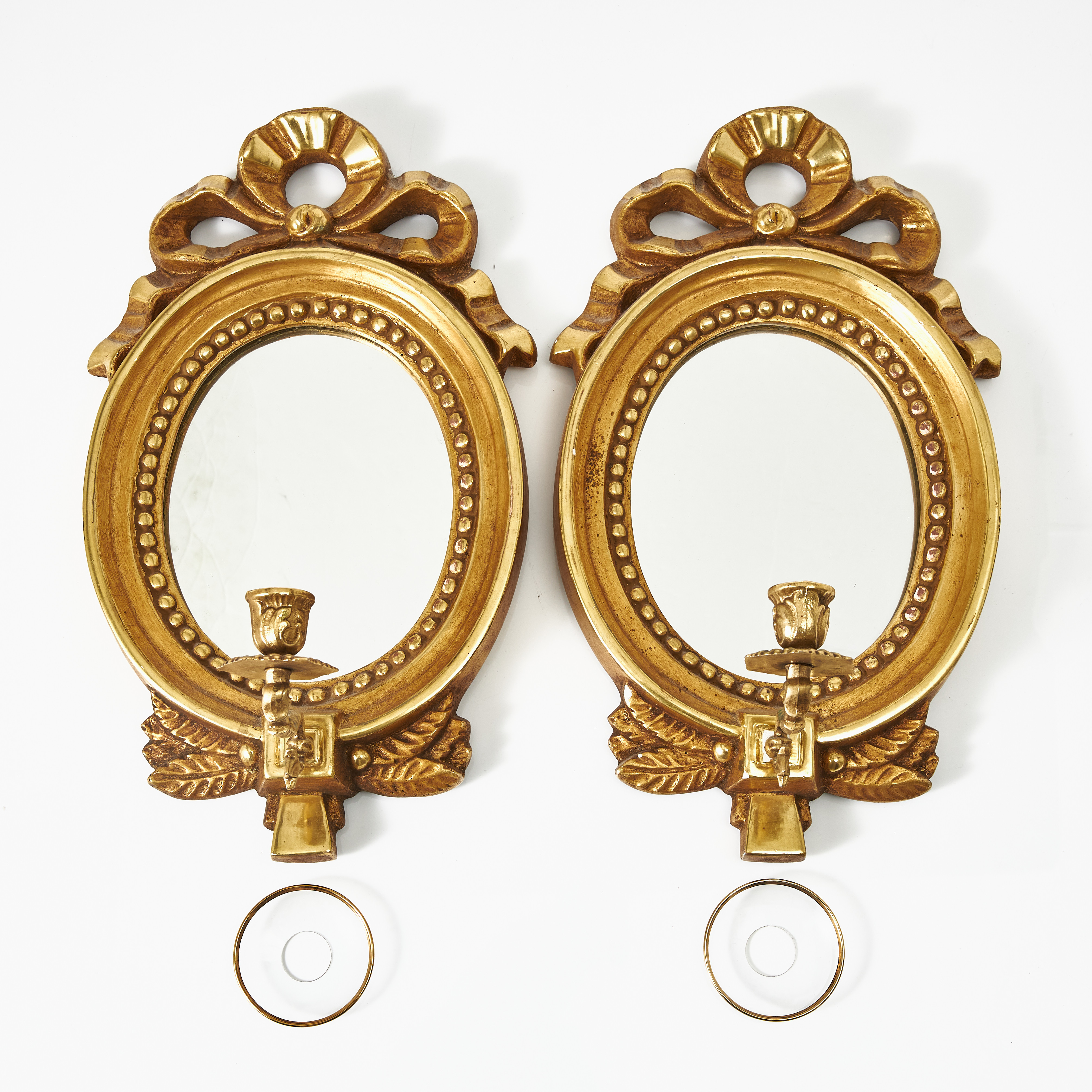 SPEGELLAMPETTER, ett par, gustaviansk stil, 1900talet senare hälft.