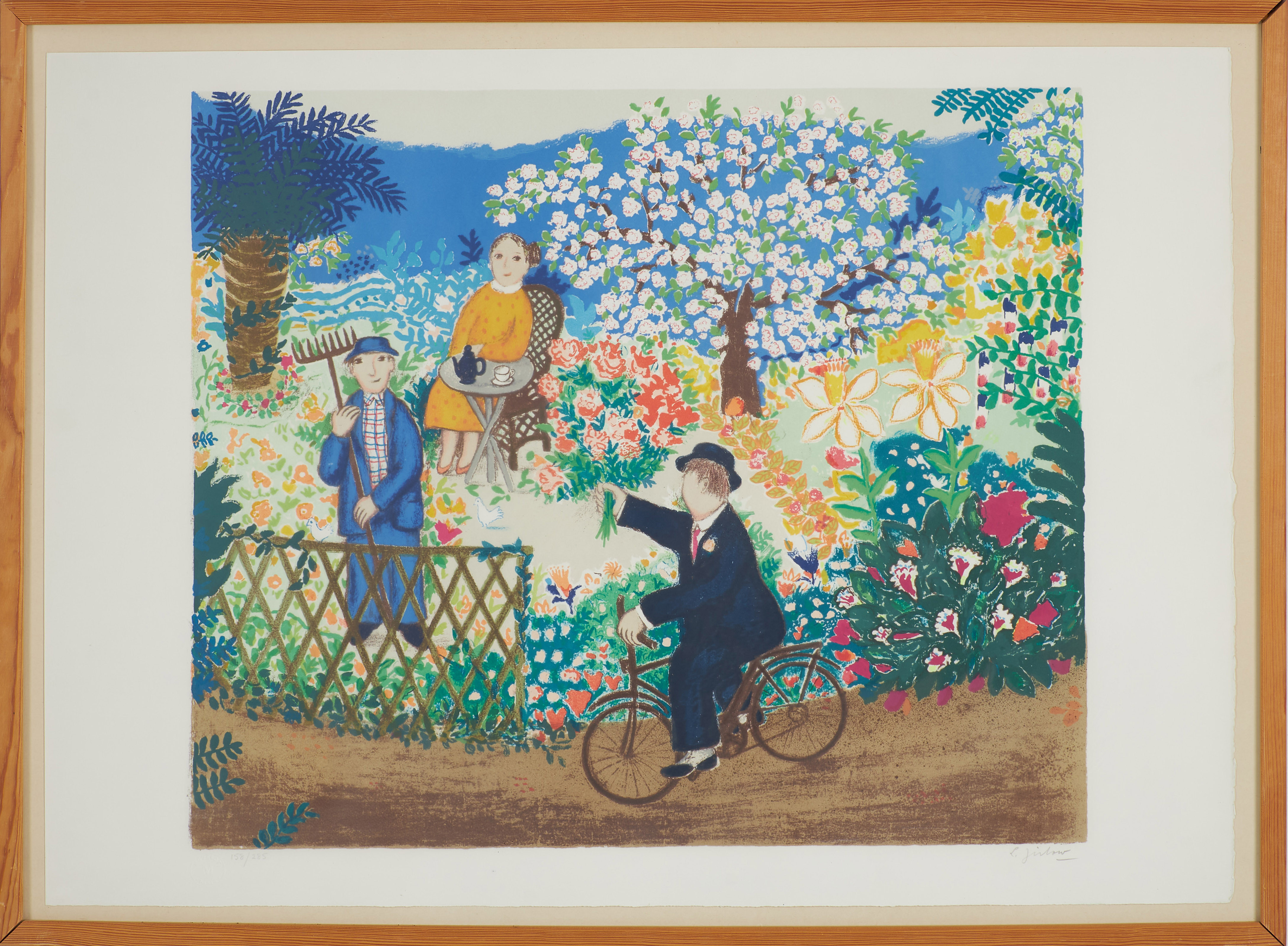 LENNART JIRLOW. "Vår i Provence", färglitografi, signerad samt numrerad 158/285.