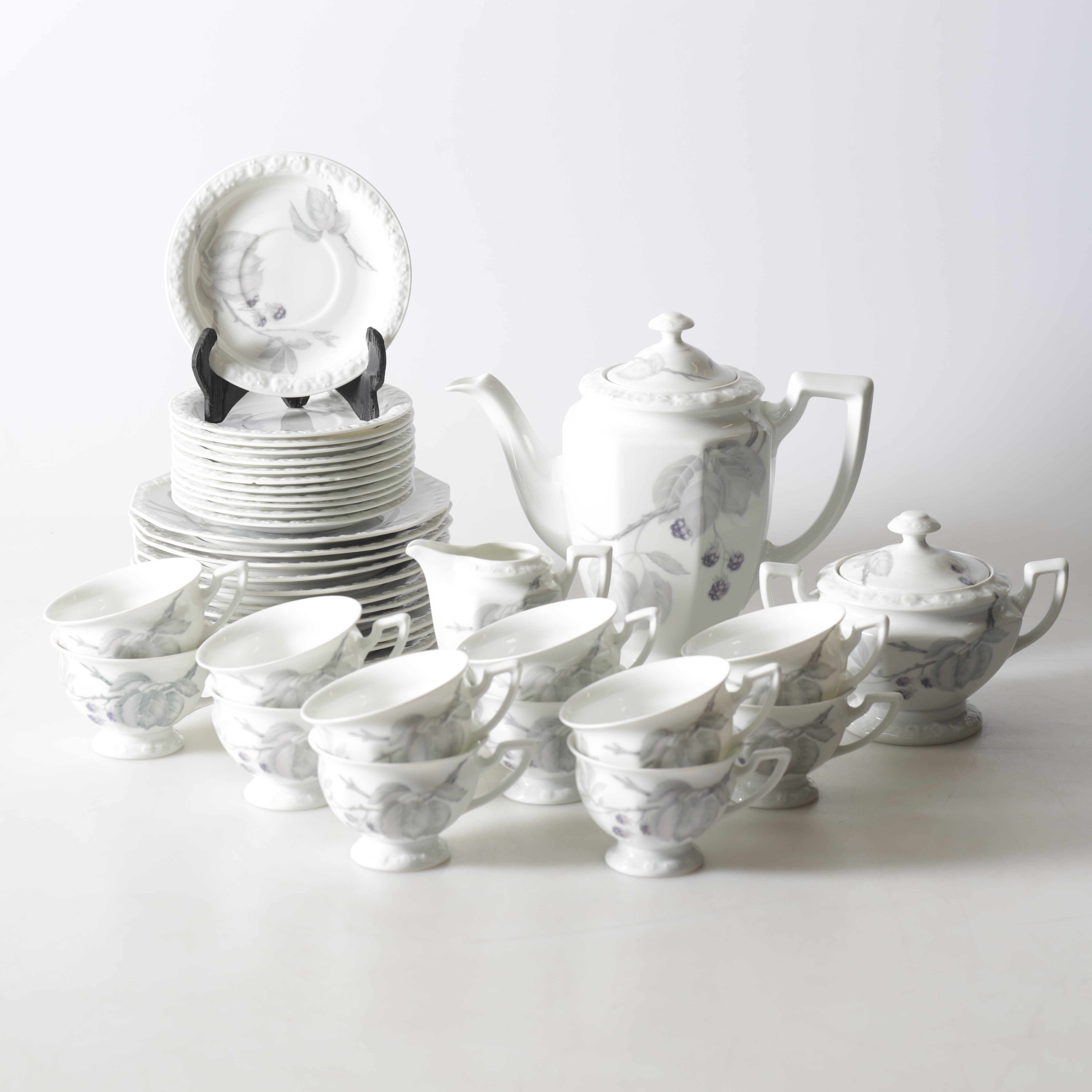 KAFFESERVIS, 27 delar, porslin, "Maria Björnbär", Rosenthal, Tyskland.