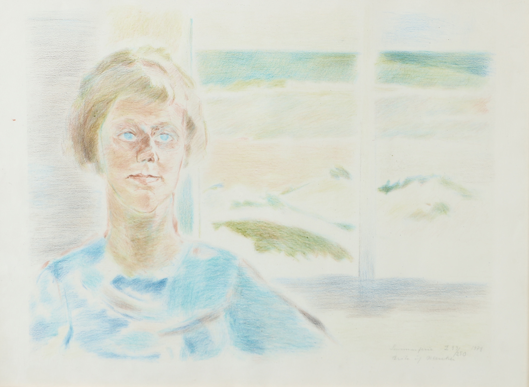 BRITA AF KLERCKER. Sommarferie, färglitografi, signerad 1978.