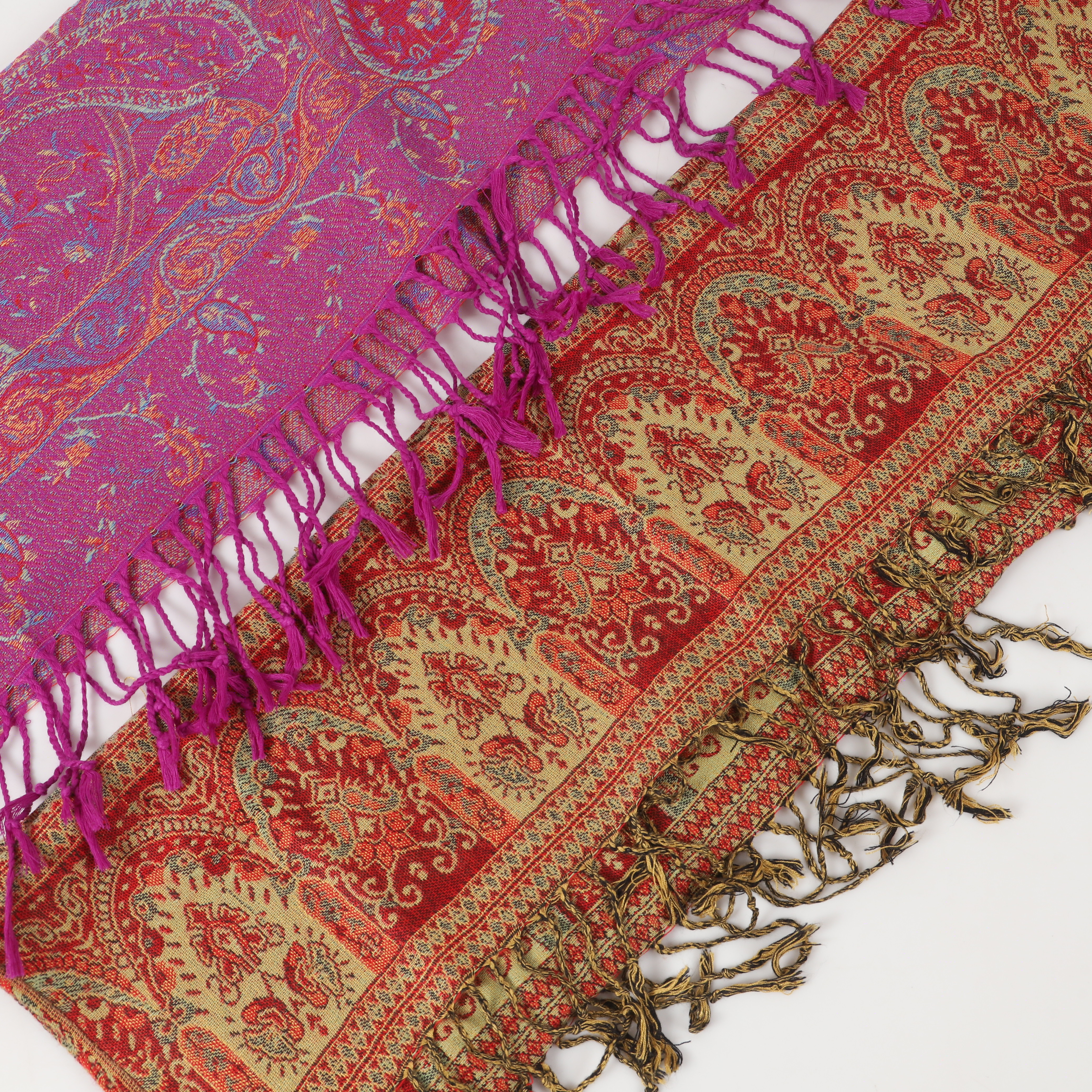 SJALAR, 2 stycken, pashmina 2000-tal.