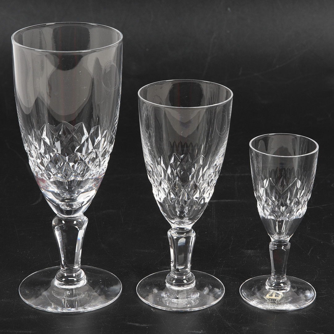 FRITZ KALLENBERG. Glasservis, 26 delar, "Cecil", Kosta.