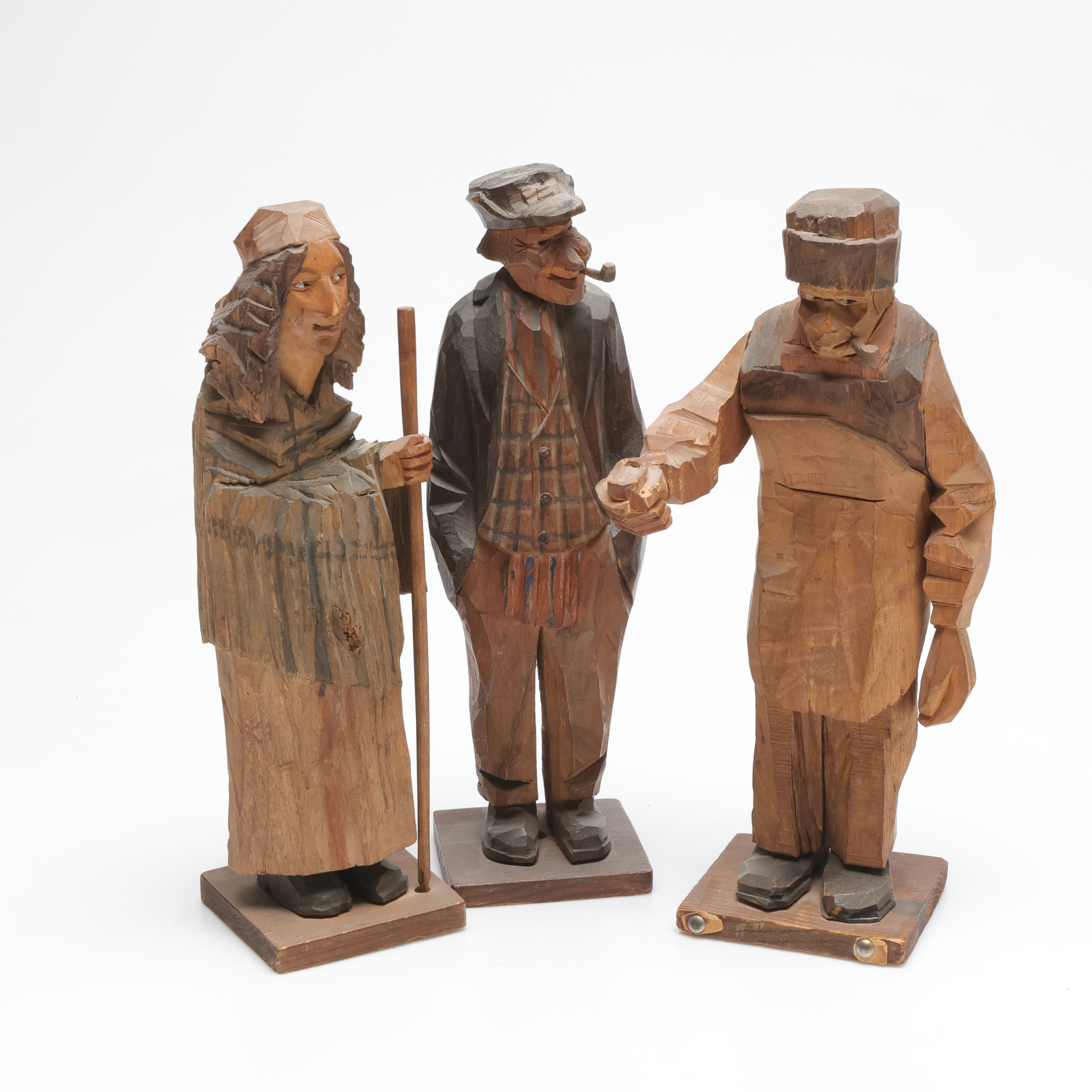 CARL JOHAN TRYGG. skulpturer, 3 st, signerade.