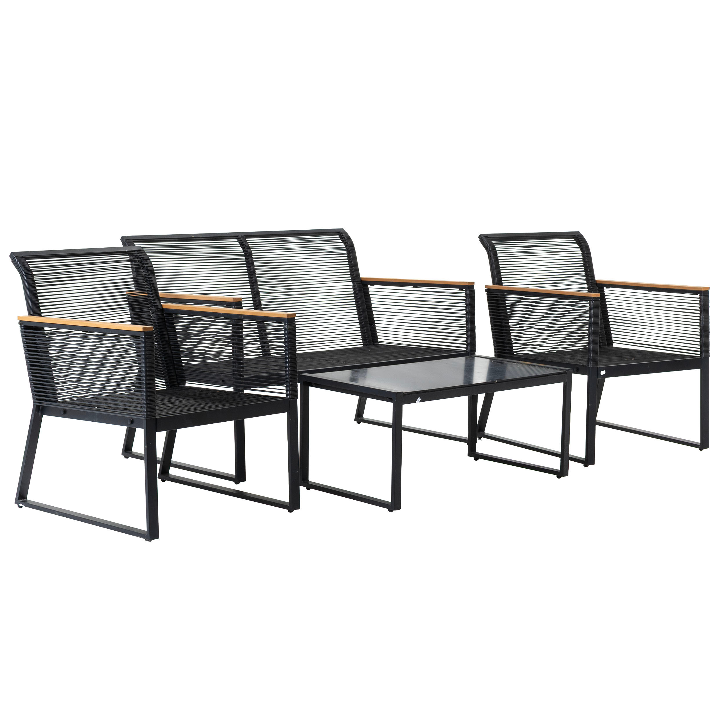 TRÄDGÅRDSGRUPP, 5 delar, samtida tillverkning.