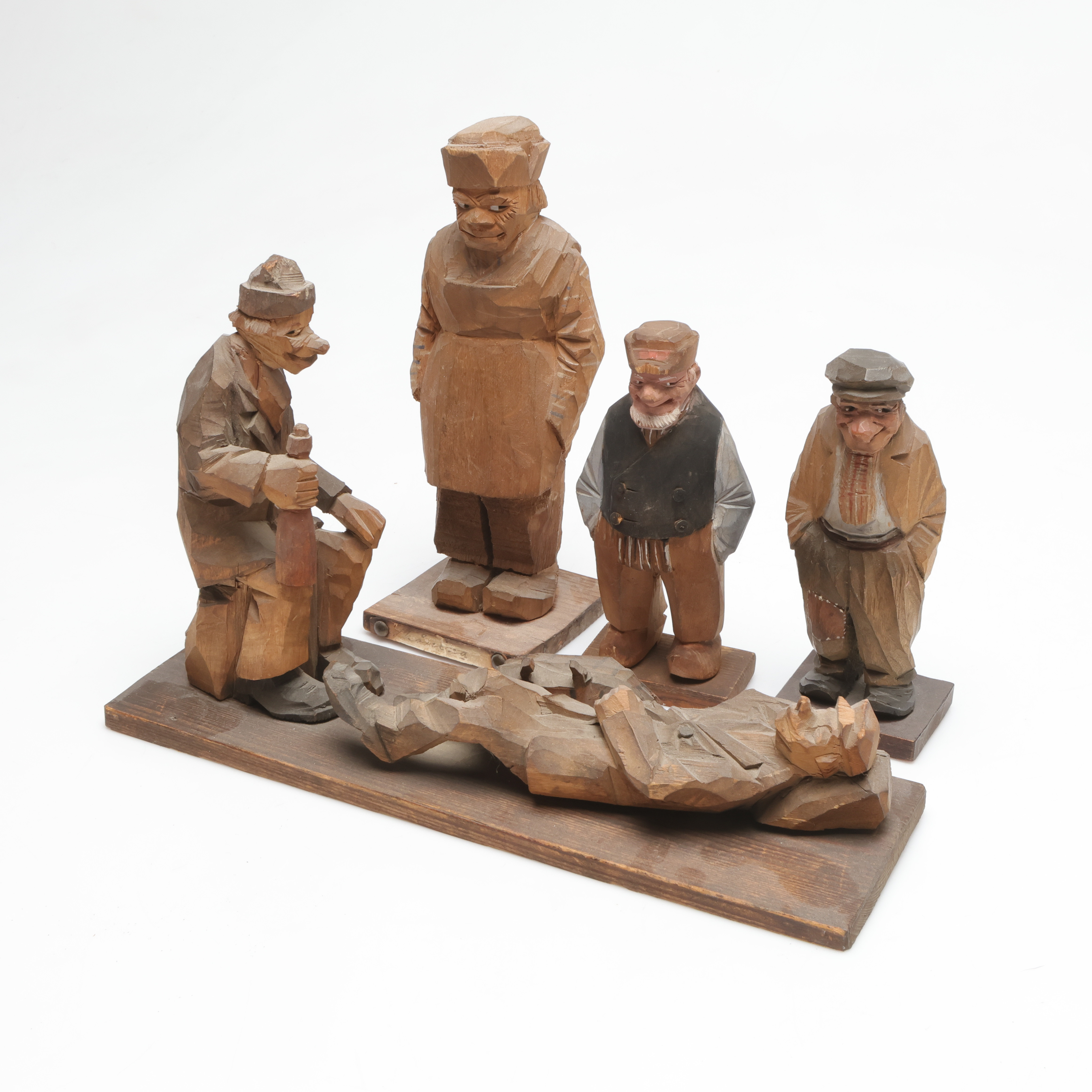 CARL JOHAN TRYGG. skulpturer, 4 st, signerade.