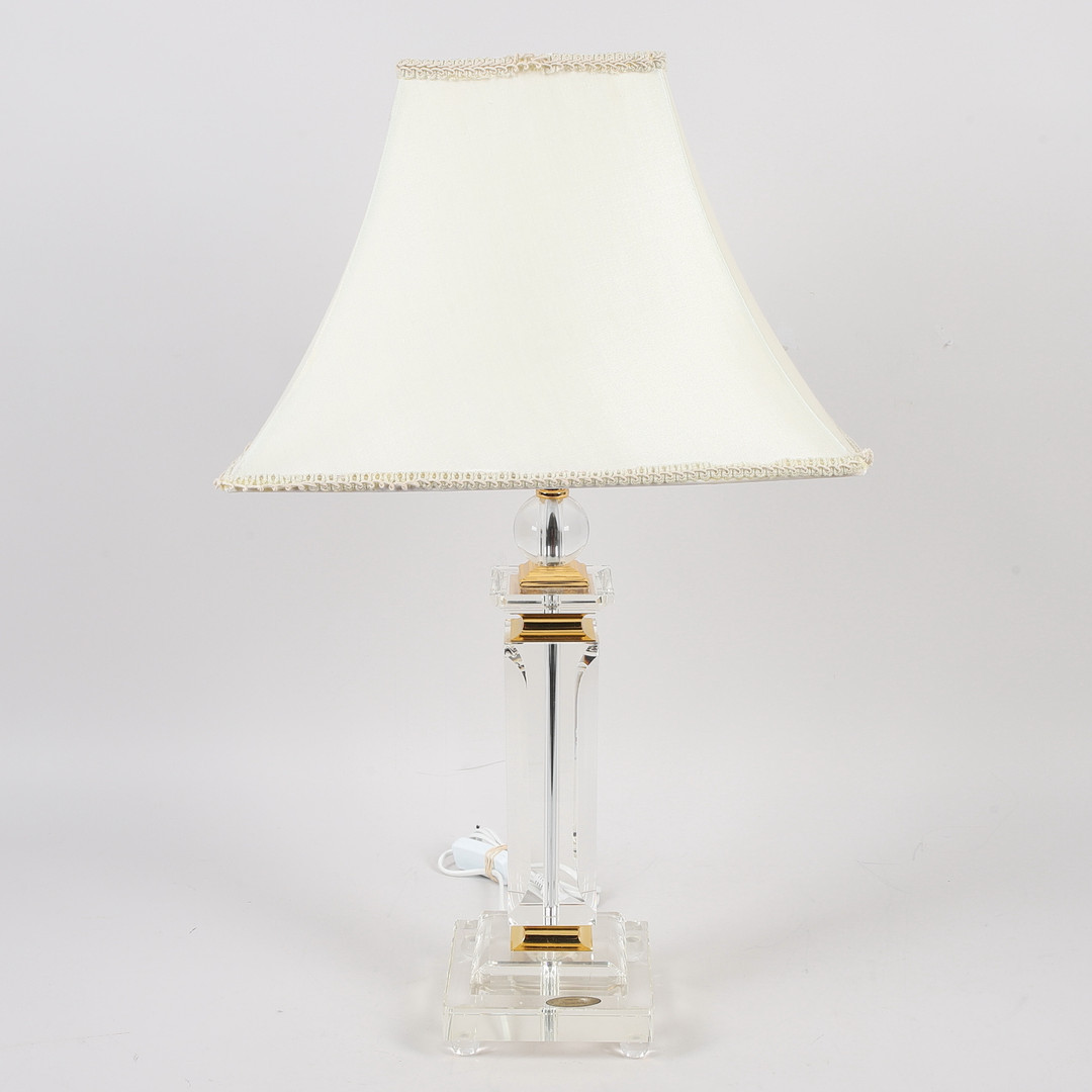 BORDSLAMPA, glas/mässing, design Agrosso, 2000-tal.