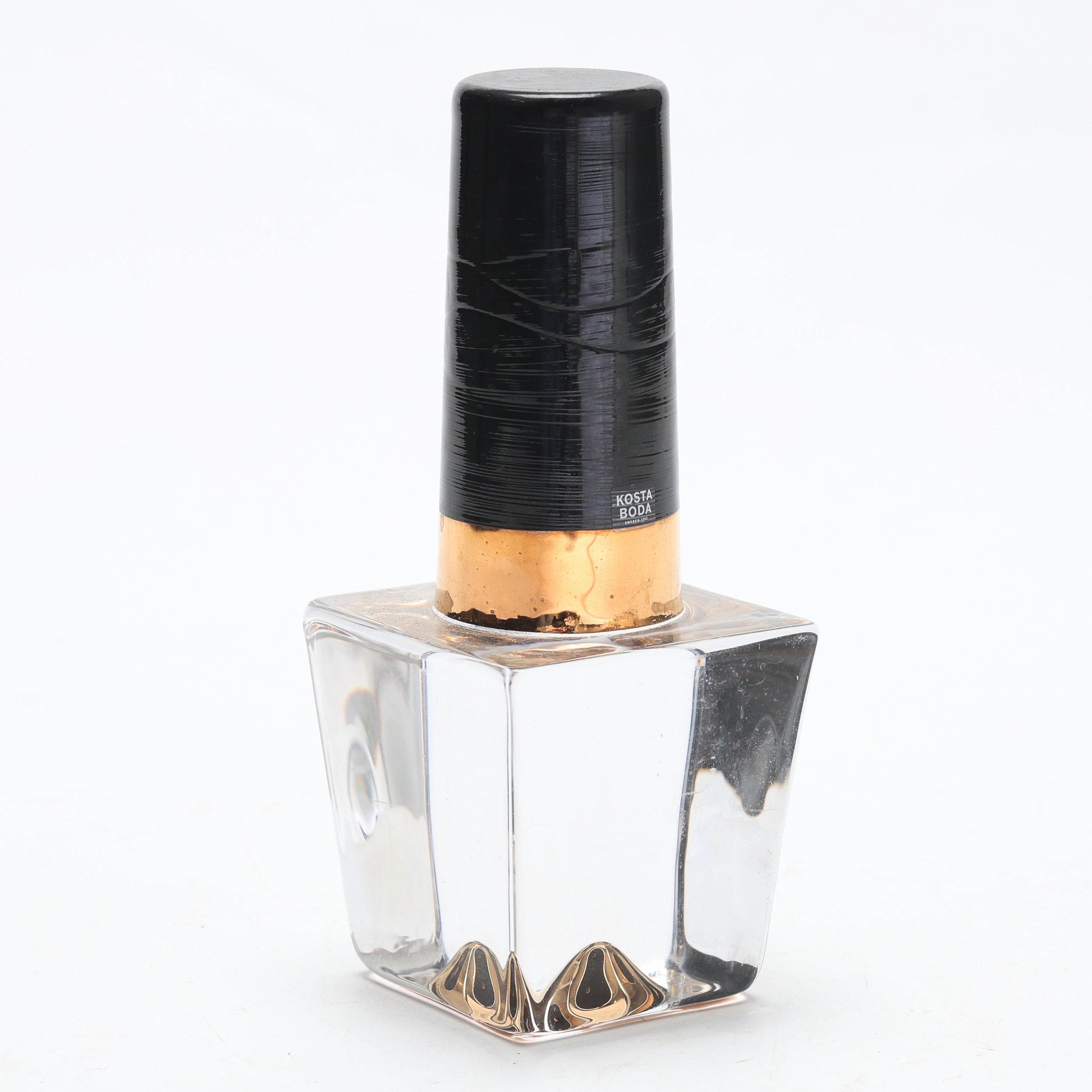 ÅSA JUNGNELIUS. Skulptur, nagellack, glas, "Make up" serien, Kosta Boda, signerad.