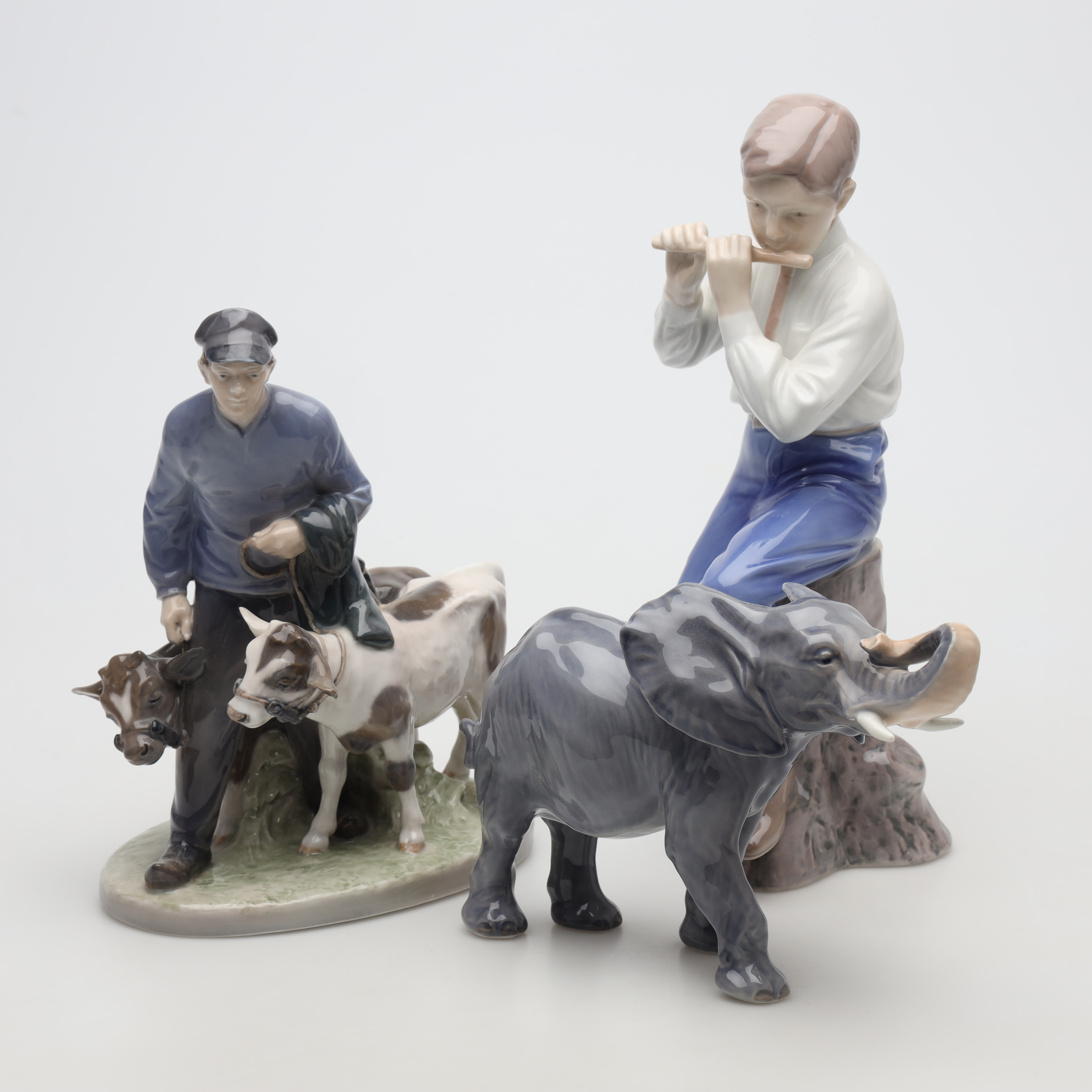 FIGURINER, 3 stycken, porslin, Danmark.