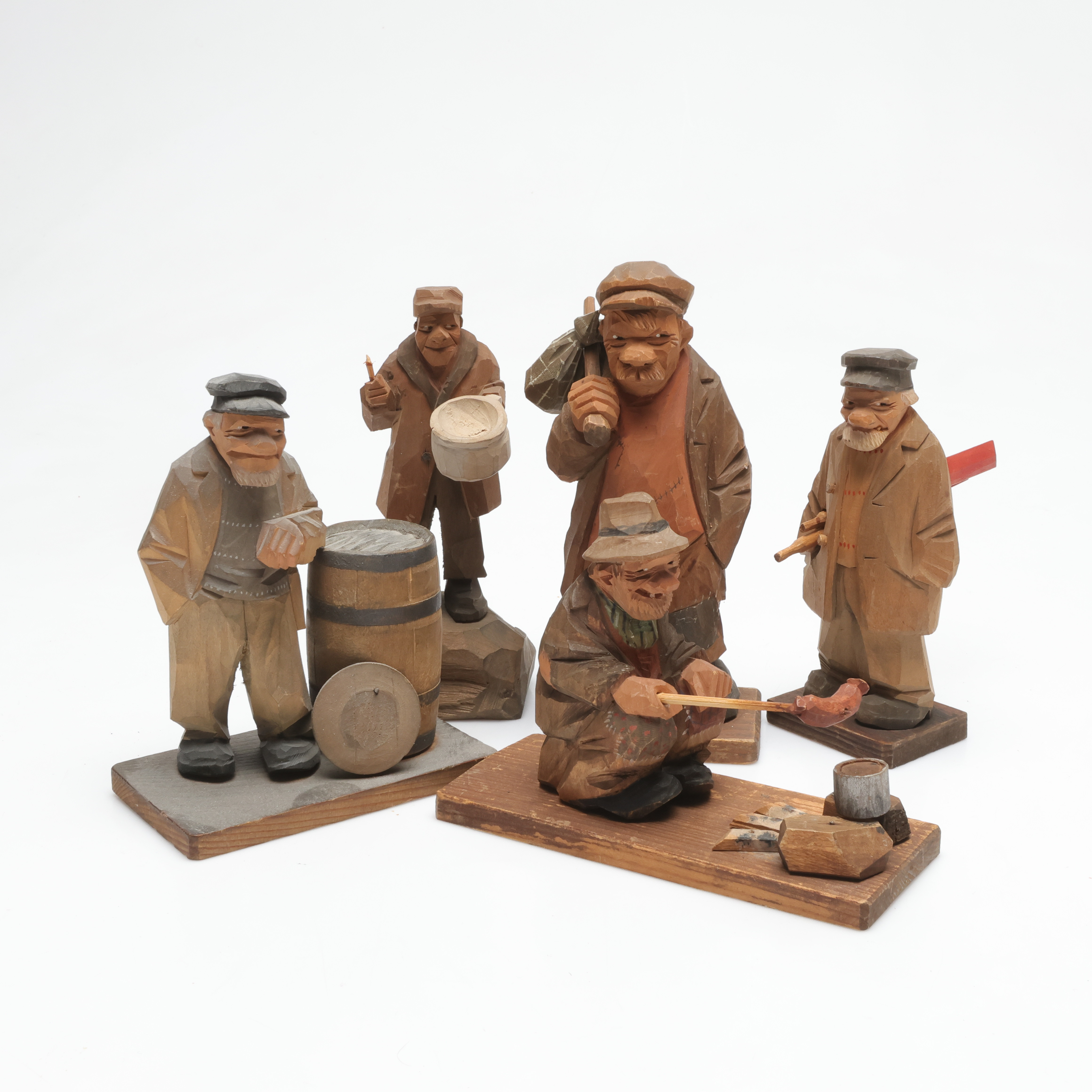 SKULPTURER, 5 st, Carl Johan Trygg samt Olof Trygg, signerade.