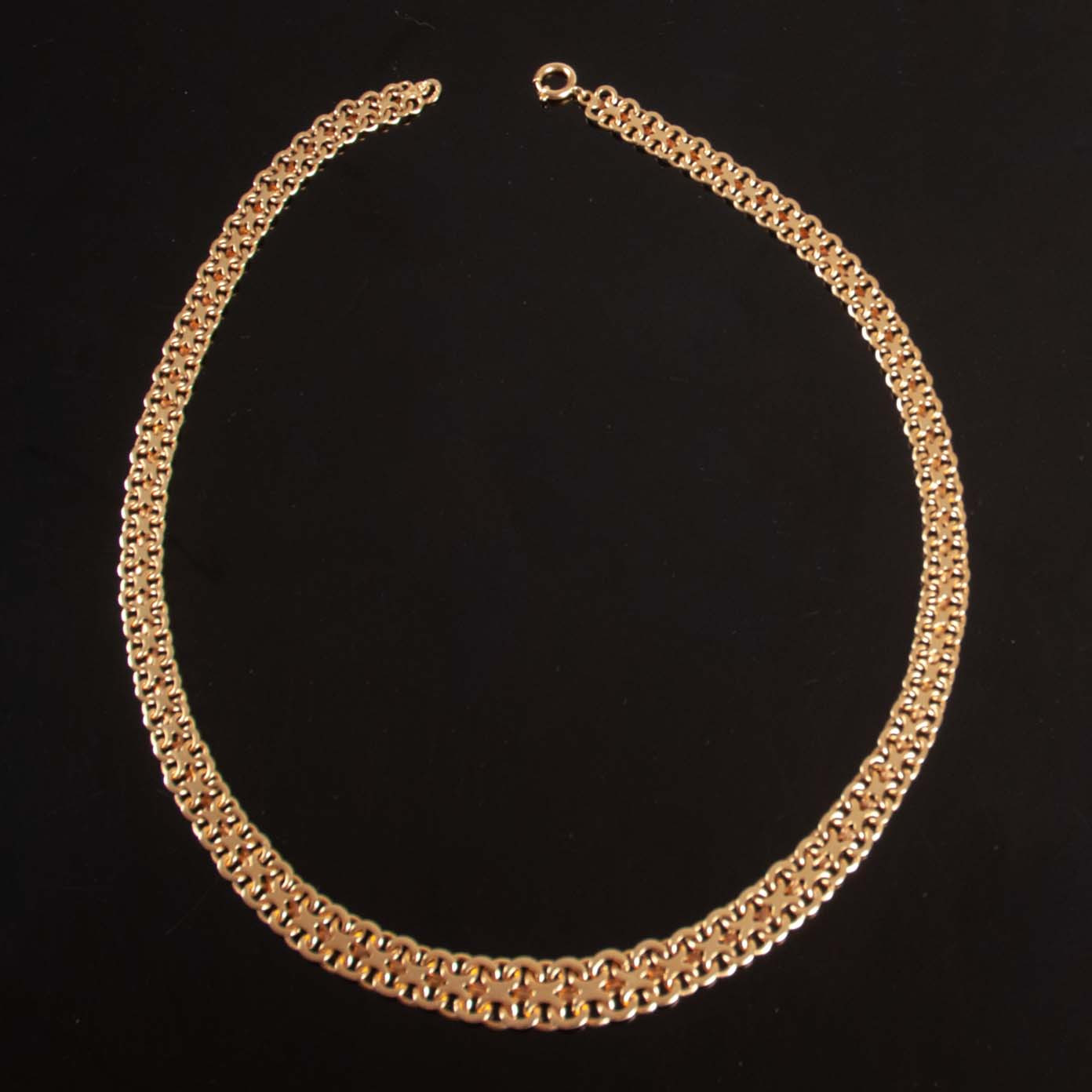 COLLIER, 18 K GULD X-LÄNK DOSERAT 41,82 G.