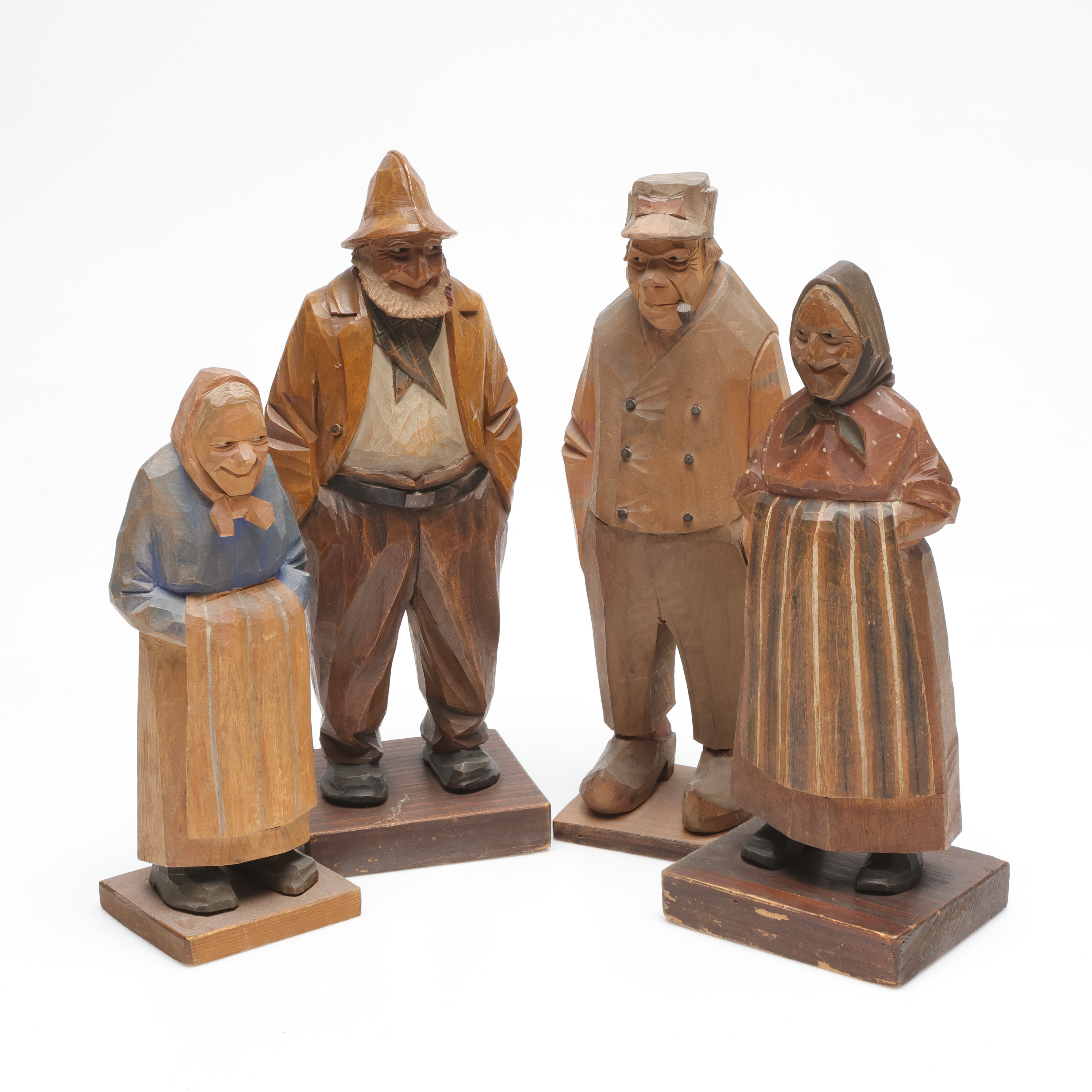 SKULPTURER, 4 st, Carl Johan Trygg samt Olof Trygg, signerade.