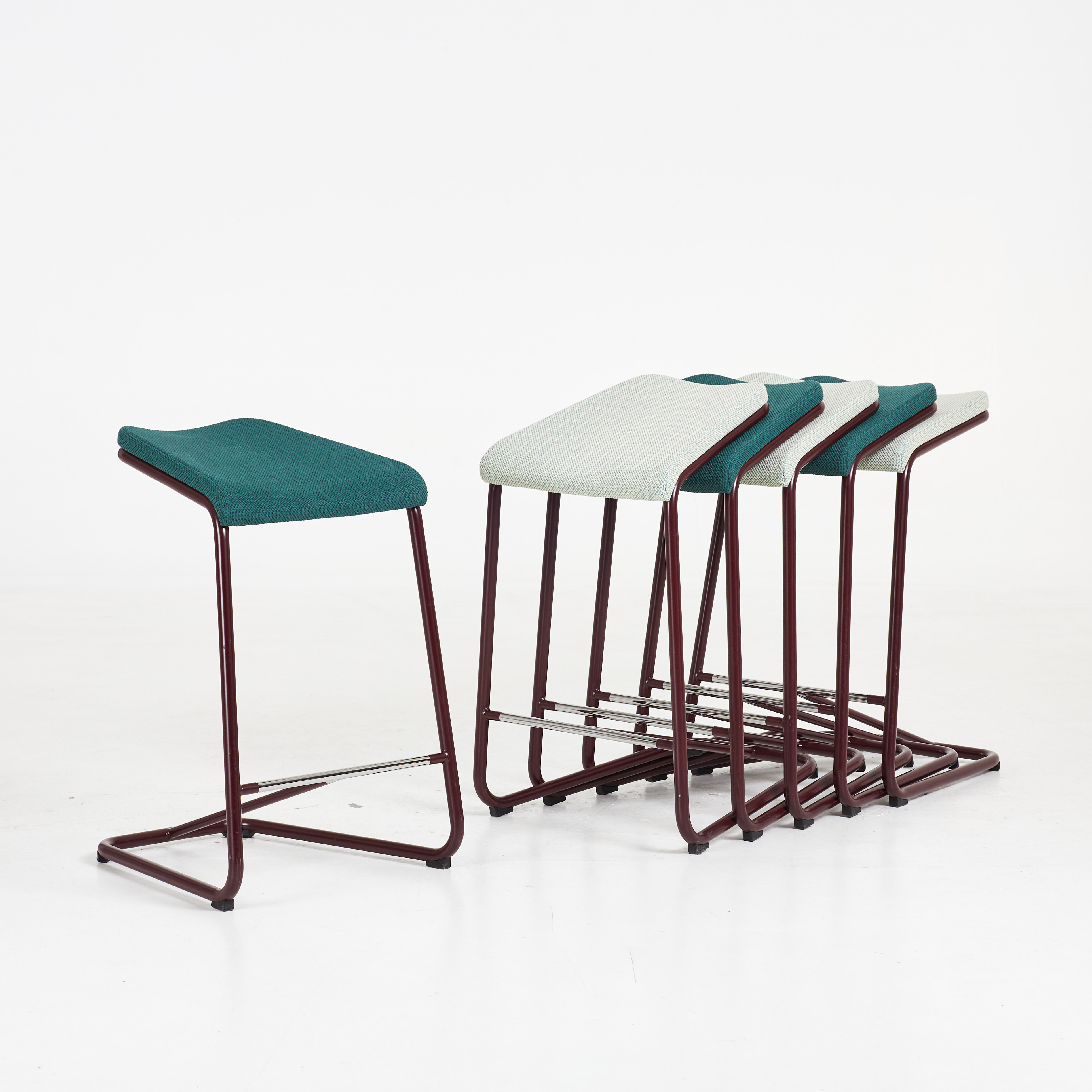 ANYA SEBTON. Barstolar, 6 st, "Add", Lammhults, etikettmärkta.