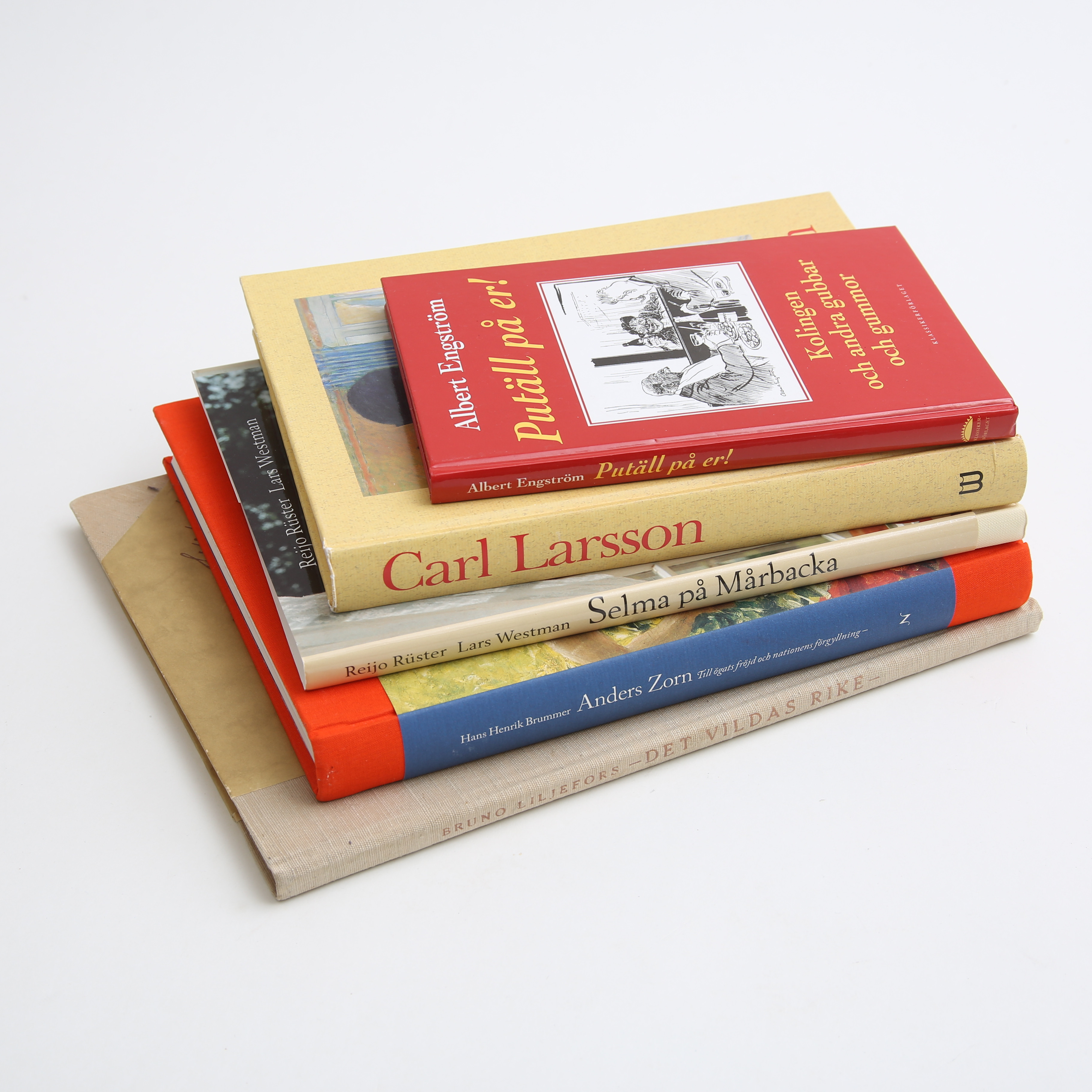 BÖCKER, 5 st, konst/litteratur, 1900-tal.