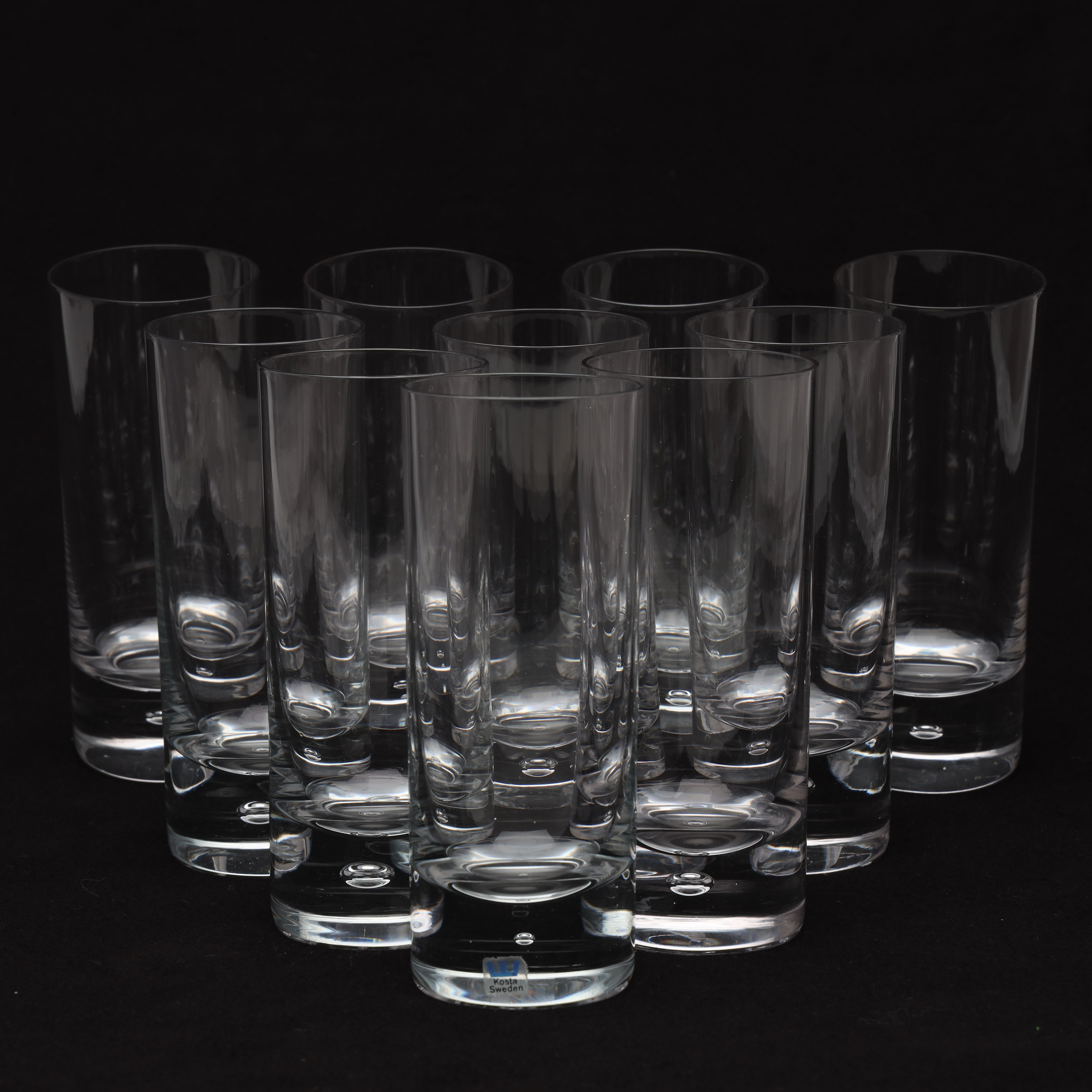 WALTER HICKMAN. GLAS, 10 stycken, "Pippi", Kosta.