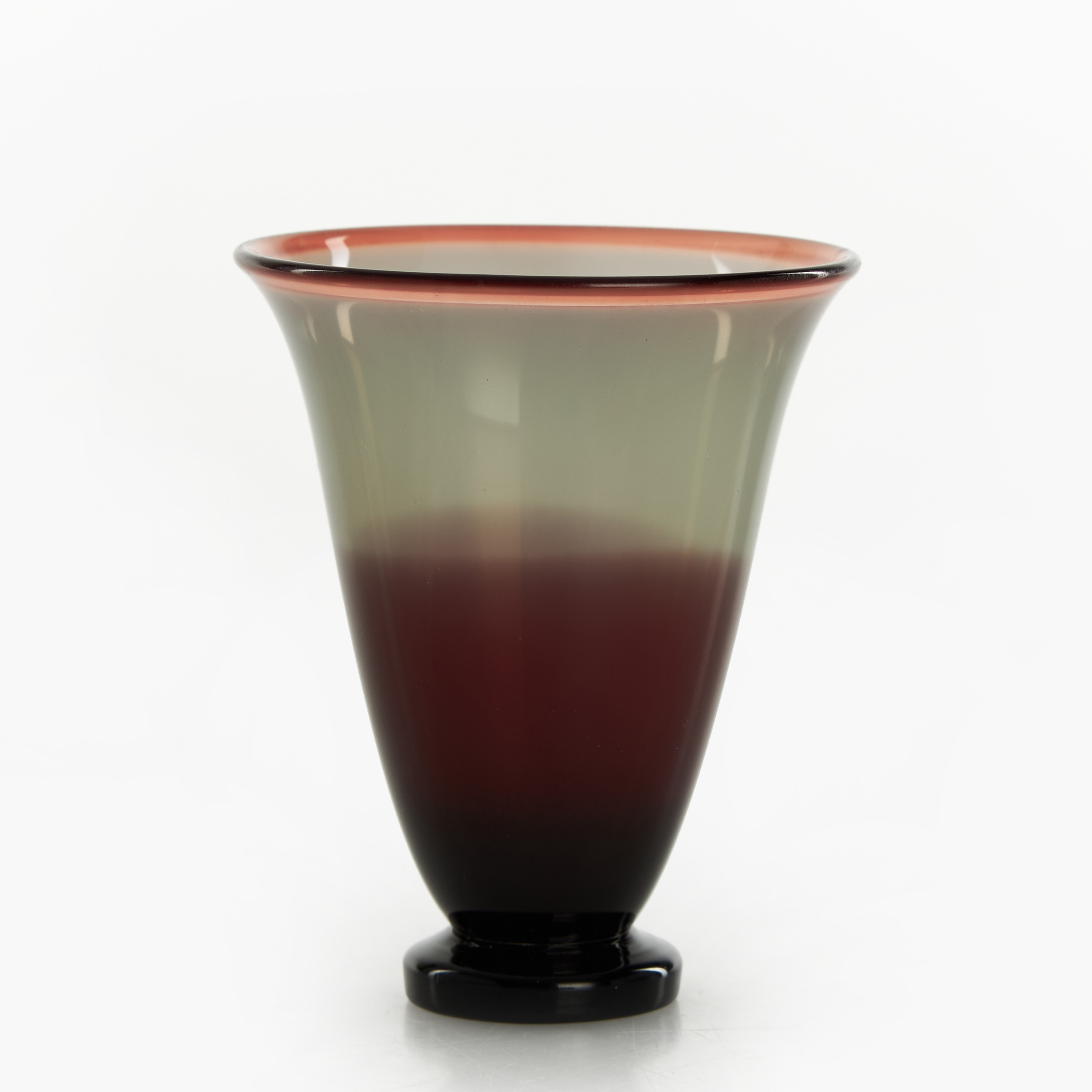 NILS LANDBERG. Mindre vas, glas, Orrefors, Expo, signerad.