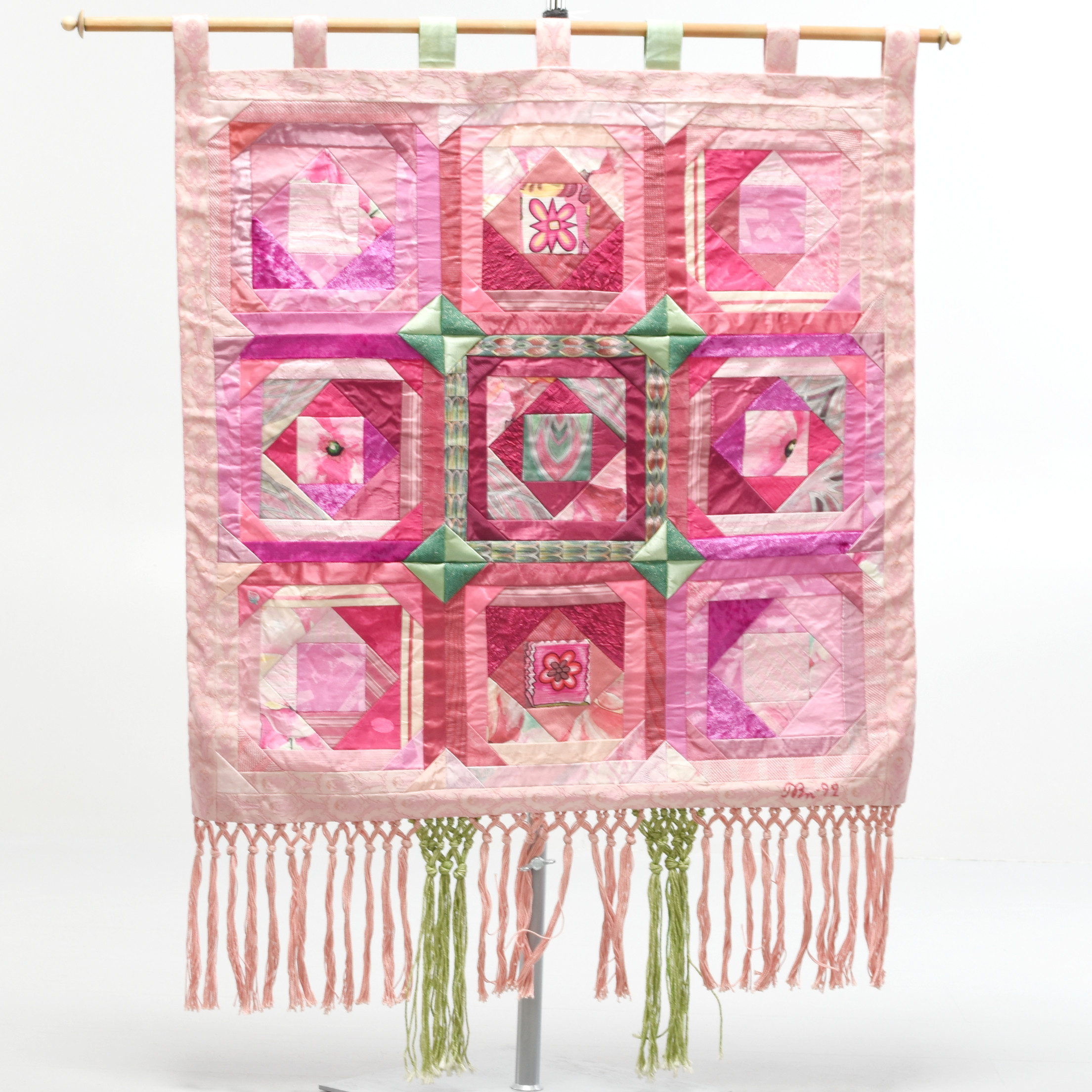 VÄGGBONAD, Patchwork, Signerad, 1990-tal.