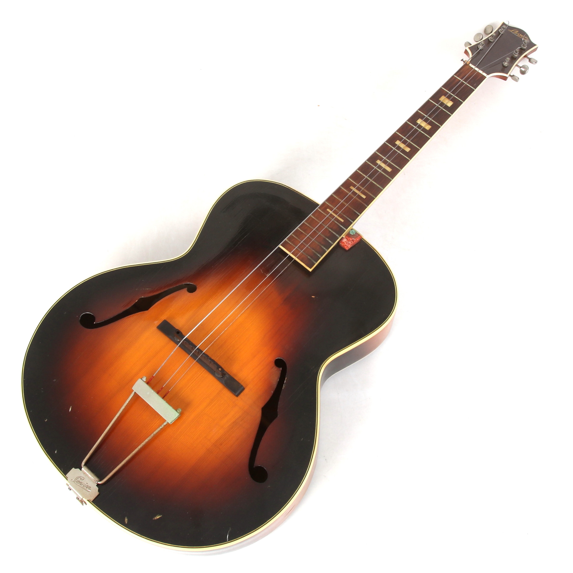 GITARR, akustisk, archtop. Levin, Herman Carlsson Levin, Göteborg. 1944.
