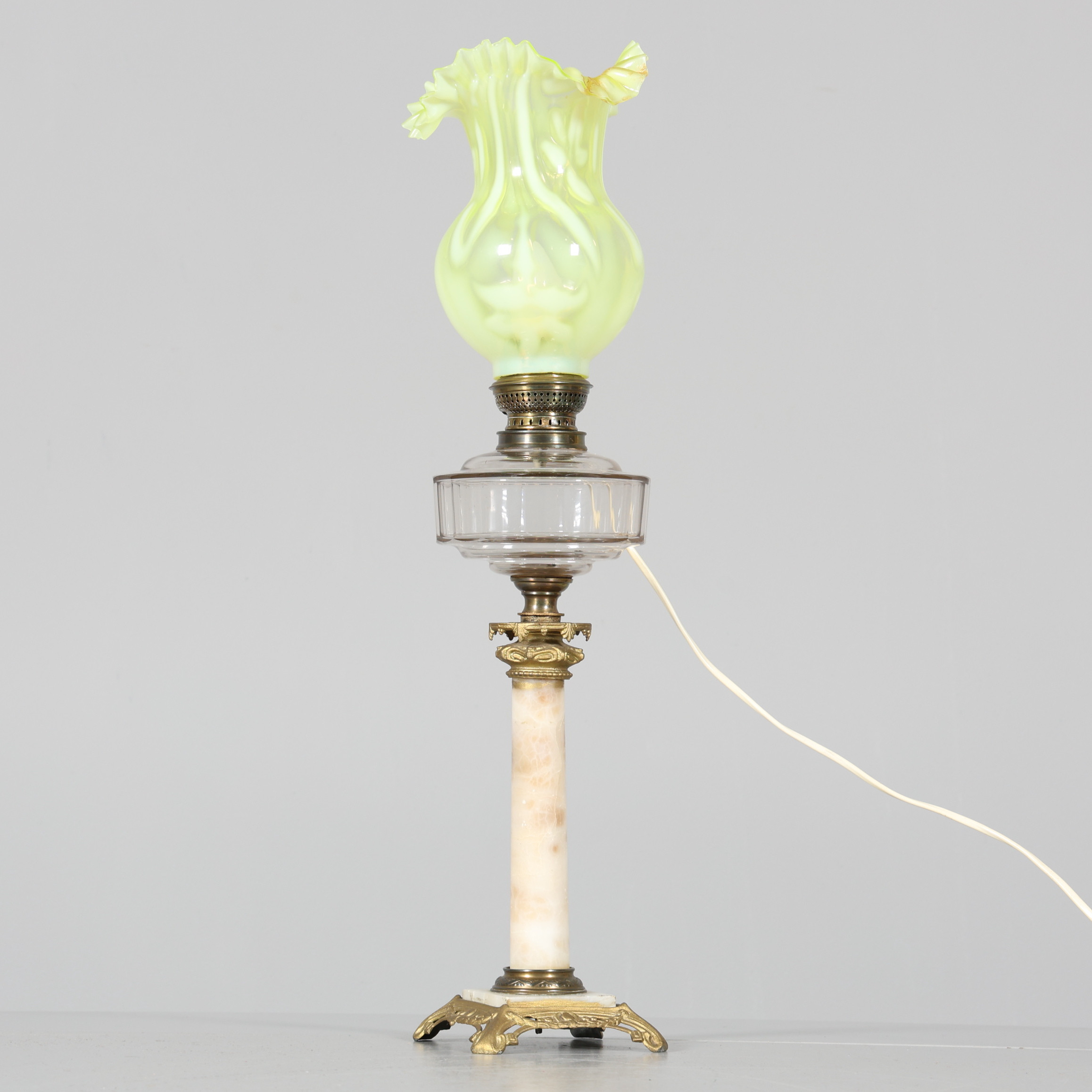 BORDSLAMPA, fotogenmodell, metall samt sten.