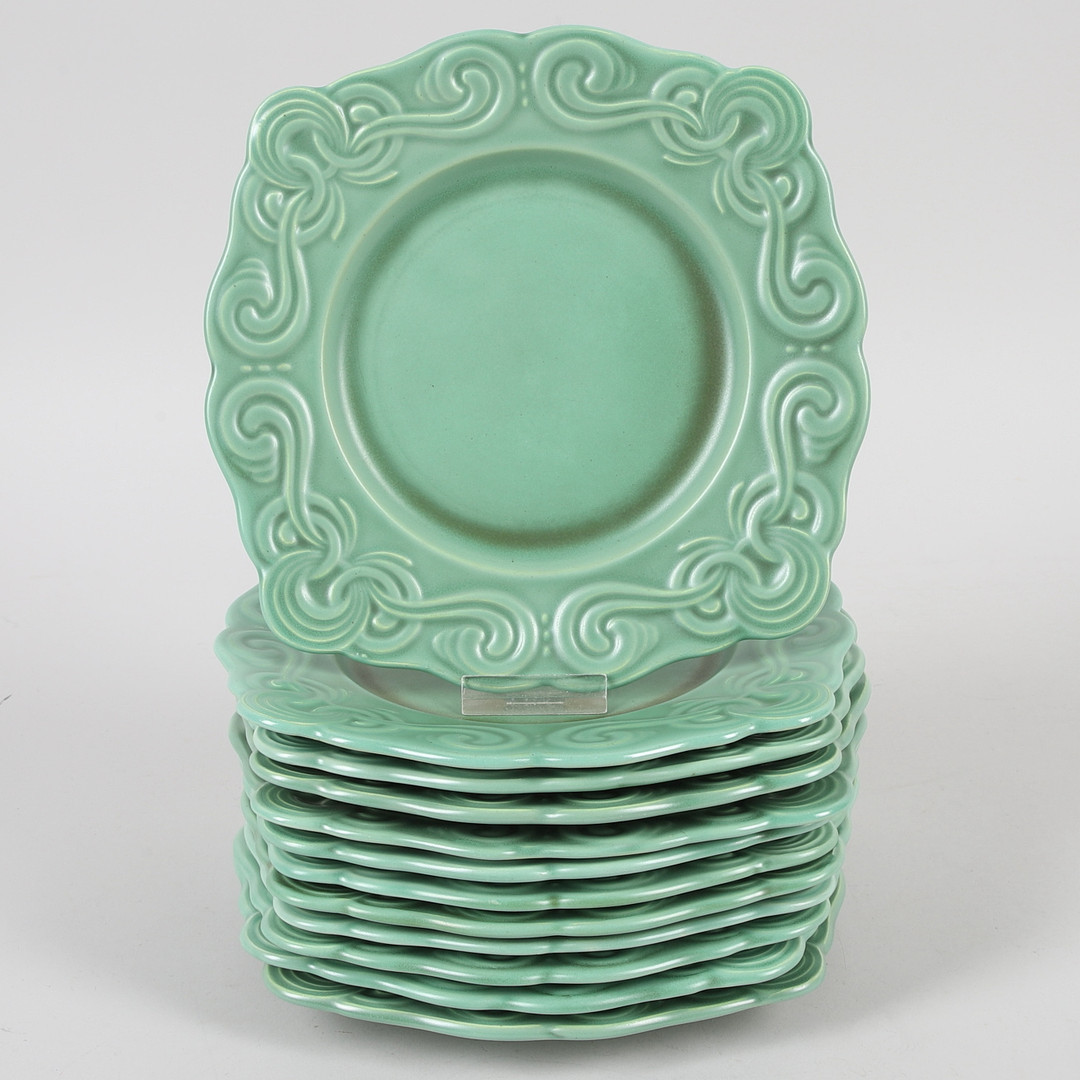 FRUKTFAT, 12 delar, flintgods, Gefle, 1930-tal.