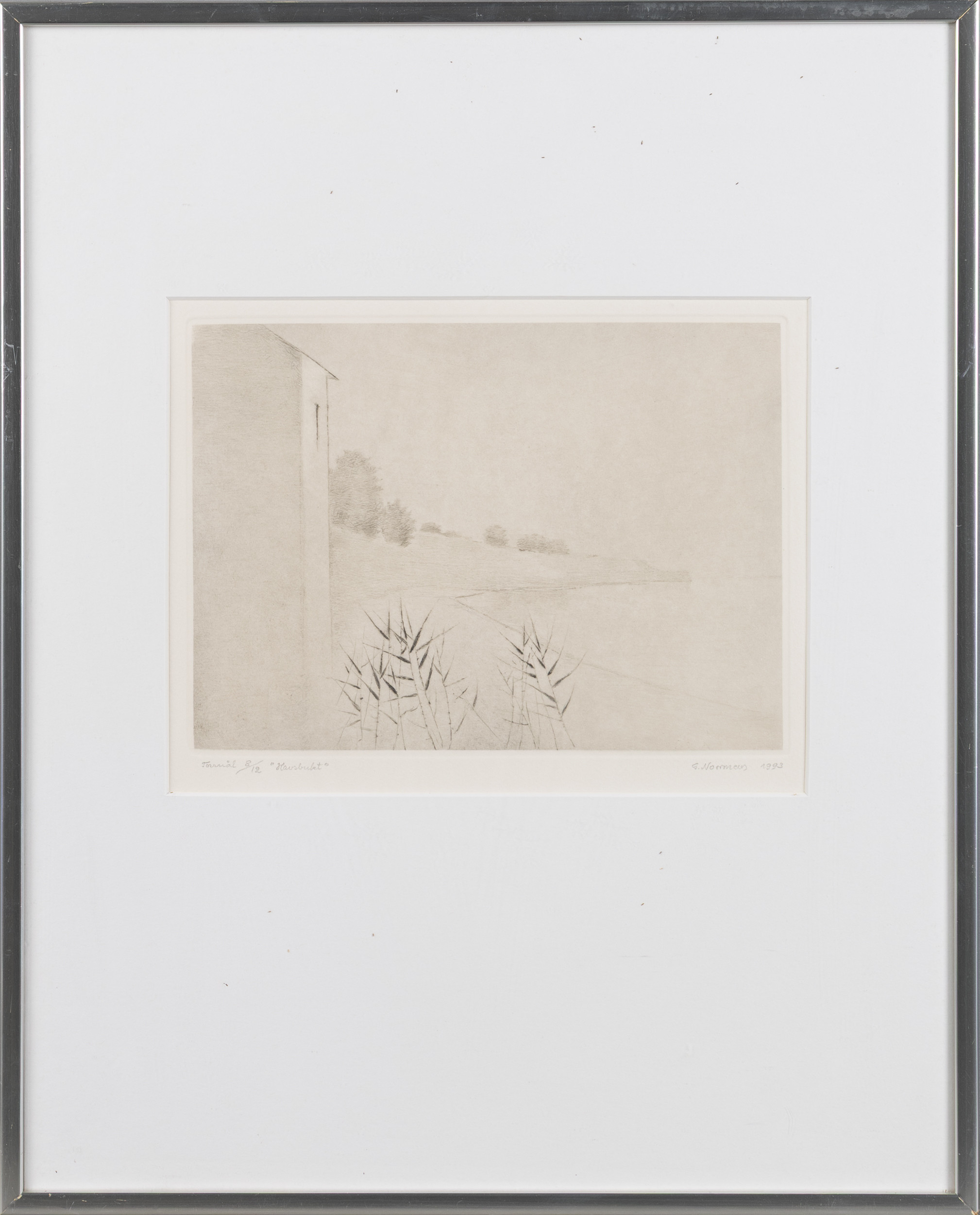 GUNNAR NORRMAN. "Havsbruset", torrnål, signerad 1993.