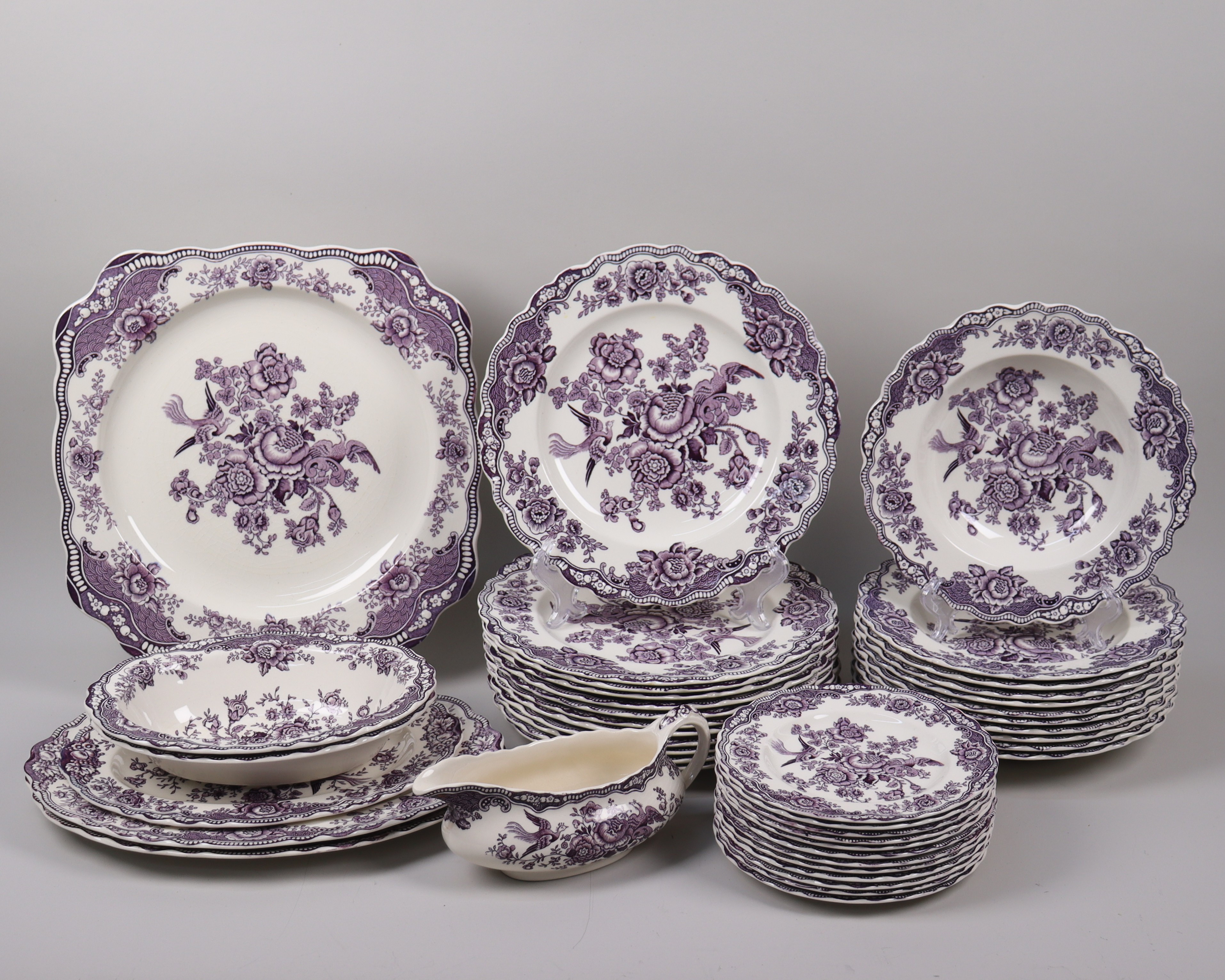 MATSERVIS, "Bristol", Crown Ducal, England, flintgods, 1940/50-tal, 42 delar.