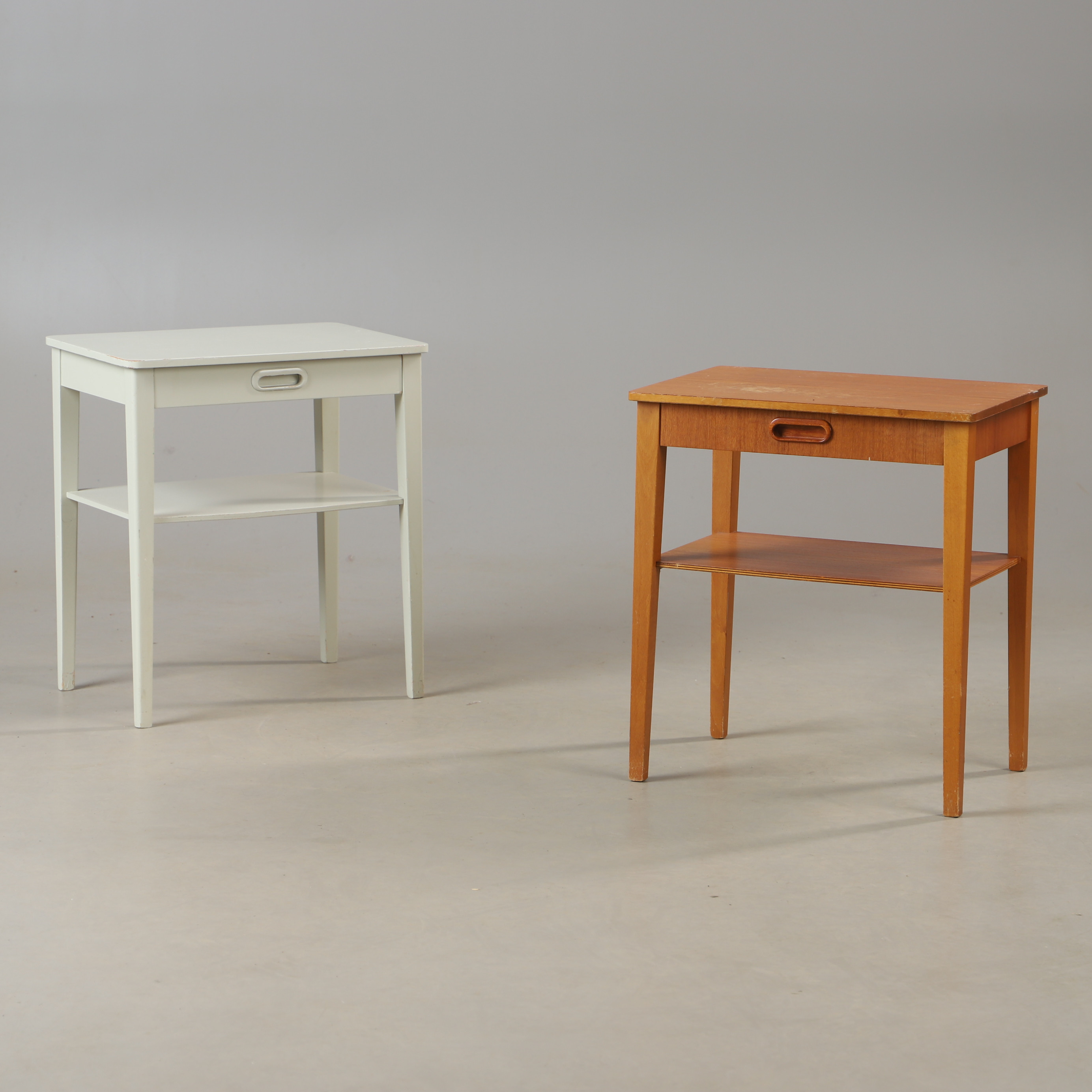 SÄNGBORD, 1 par, teak/bok, 1900-talets mitt.