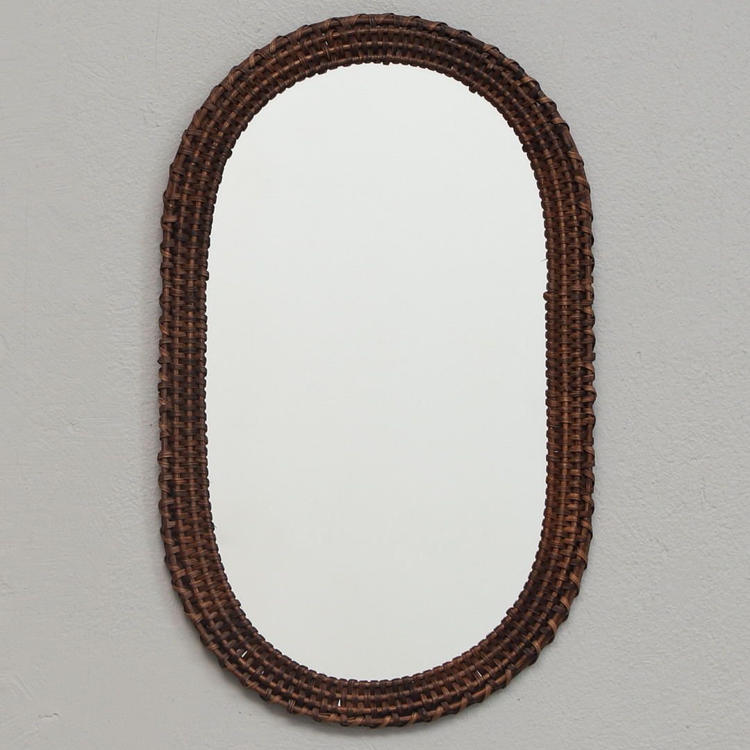 SPEGEL, ram utav rotting, oval, 1900-talets andra hälft.