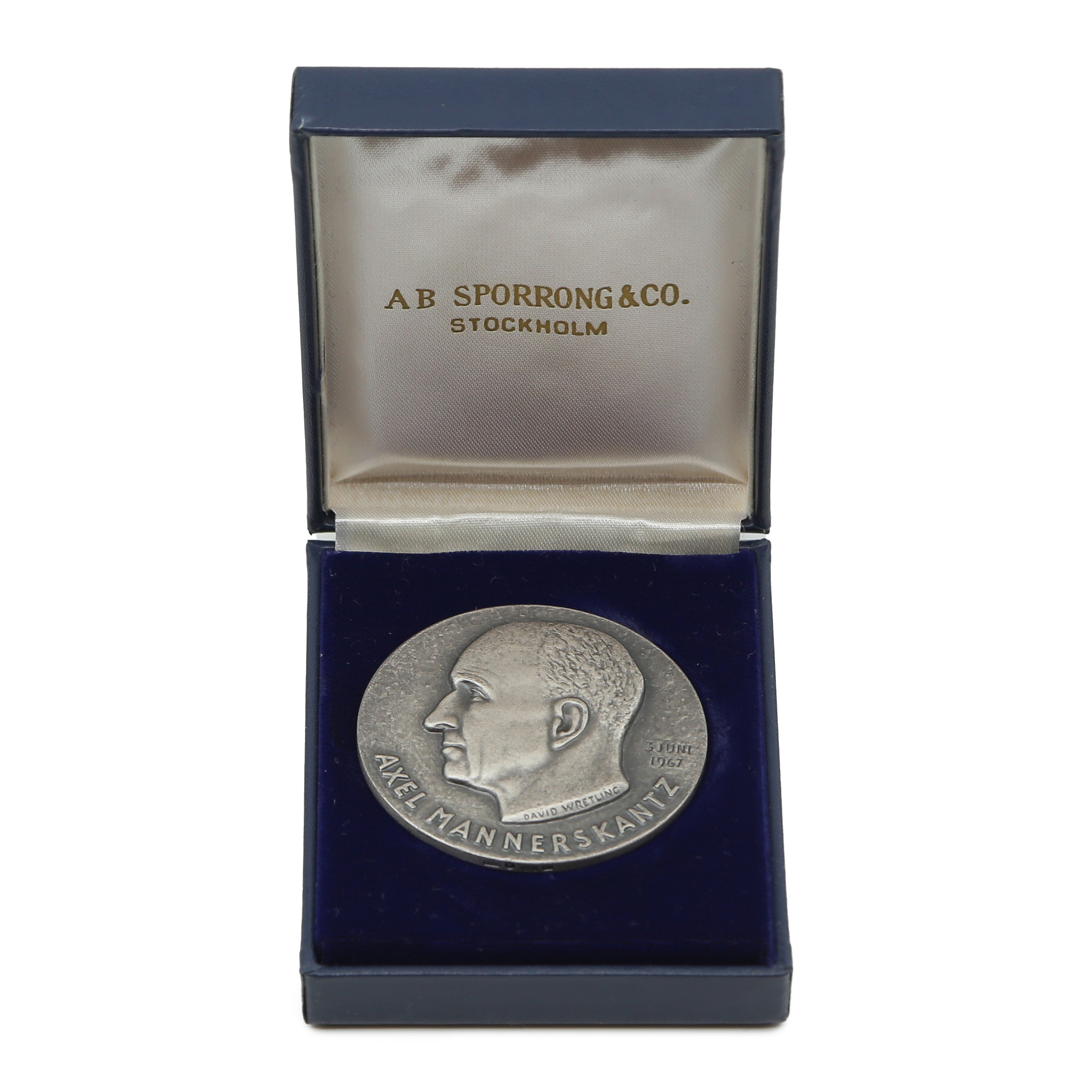 DAVID WRETLING, MEDALJ, SILVER "AXEL MANNERSKANTZ" 3 JUNI 1967.