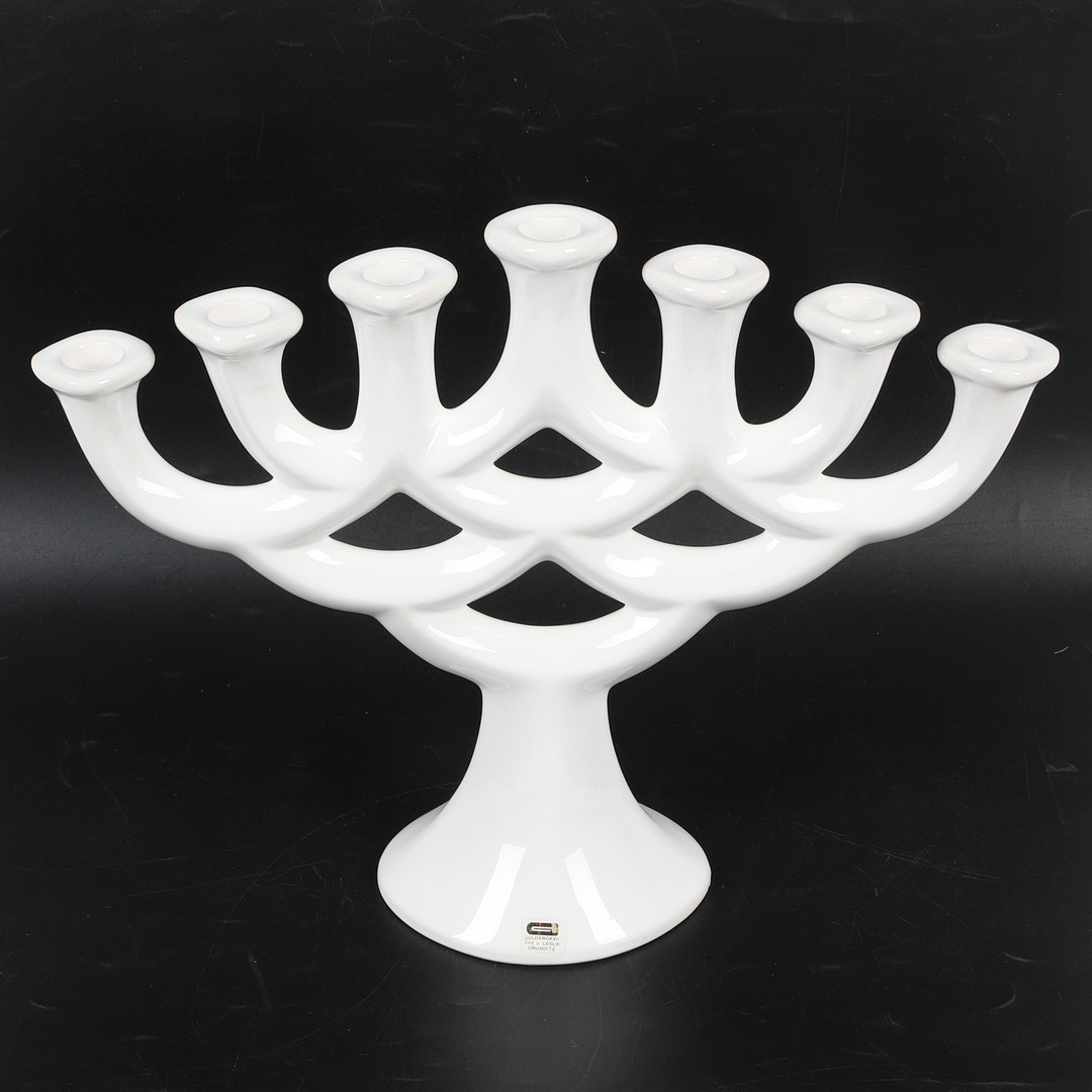 KANDELABER, porslin, Åke och Leslie Grunditz, Guldkroken, 1900-tal.