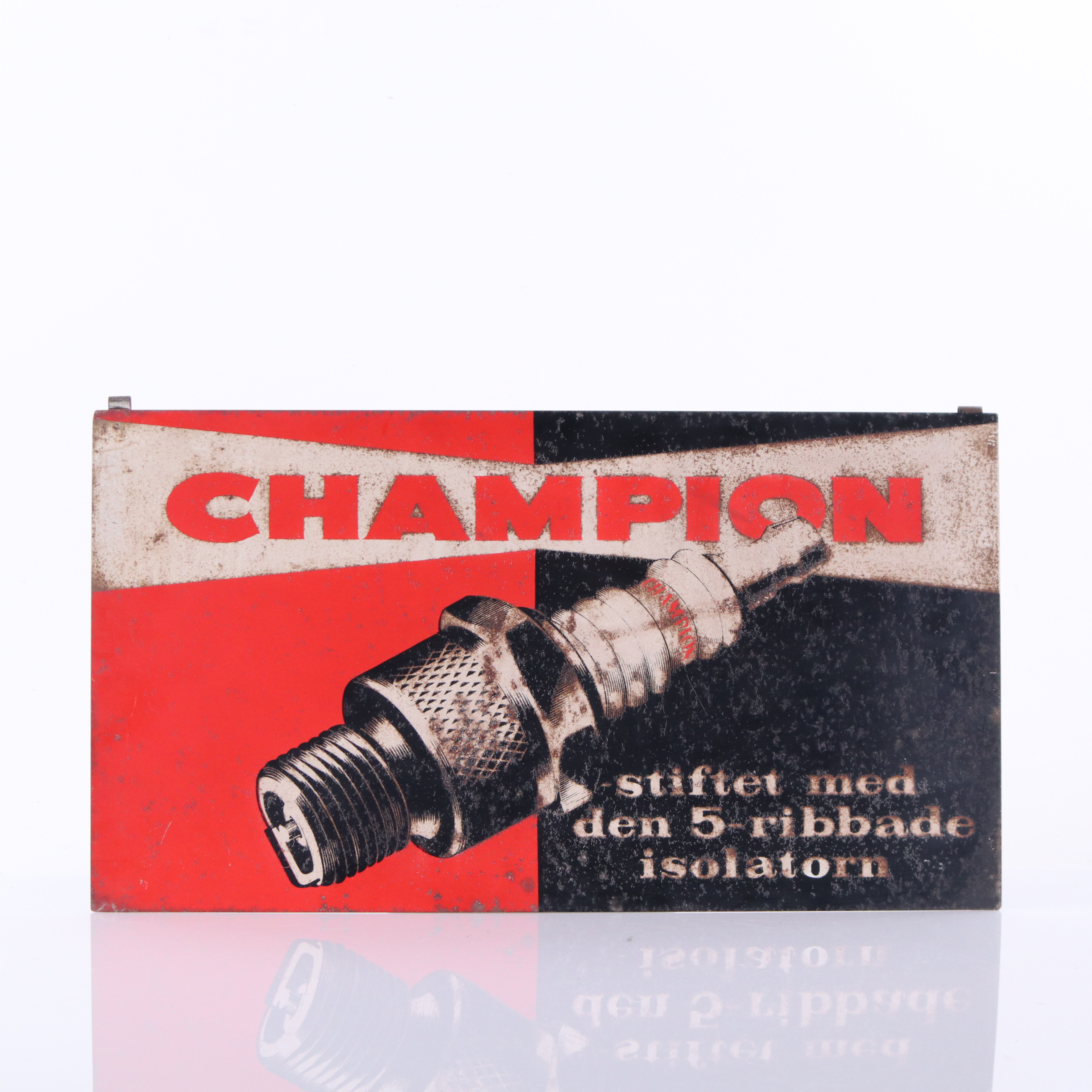 CHAMPION, plåtskylt, 1960/70-tal.