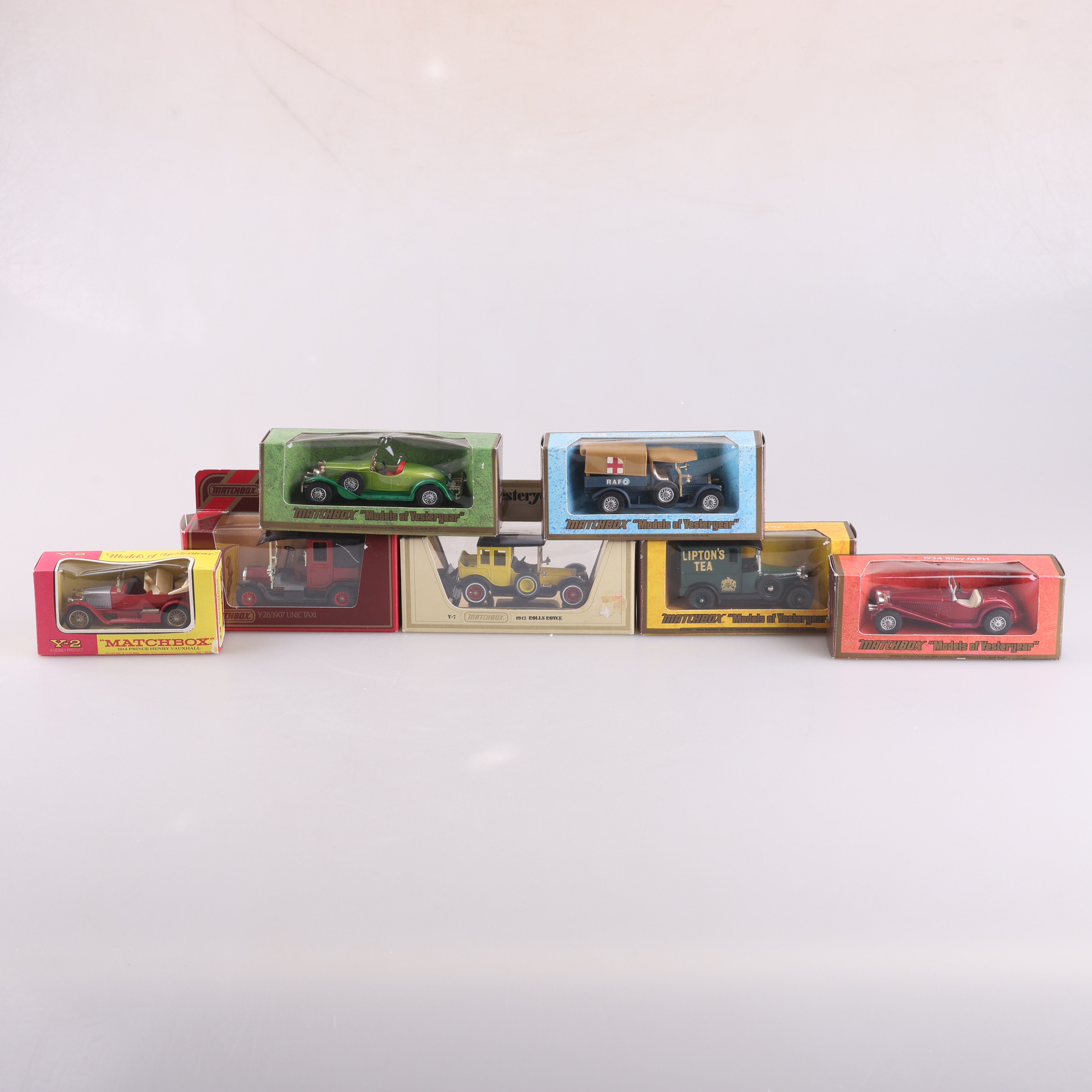 MODELLBILAR, Matchbox, 7 stycken, "Models of Yesteryear".