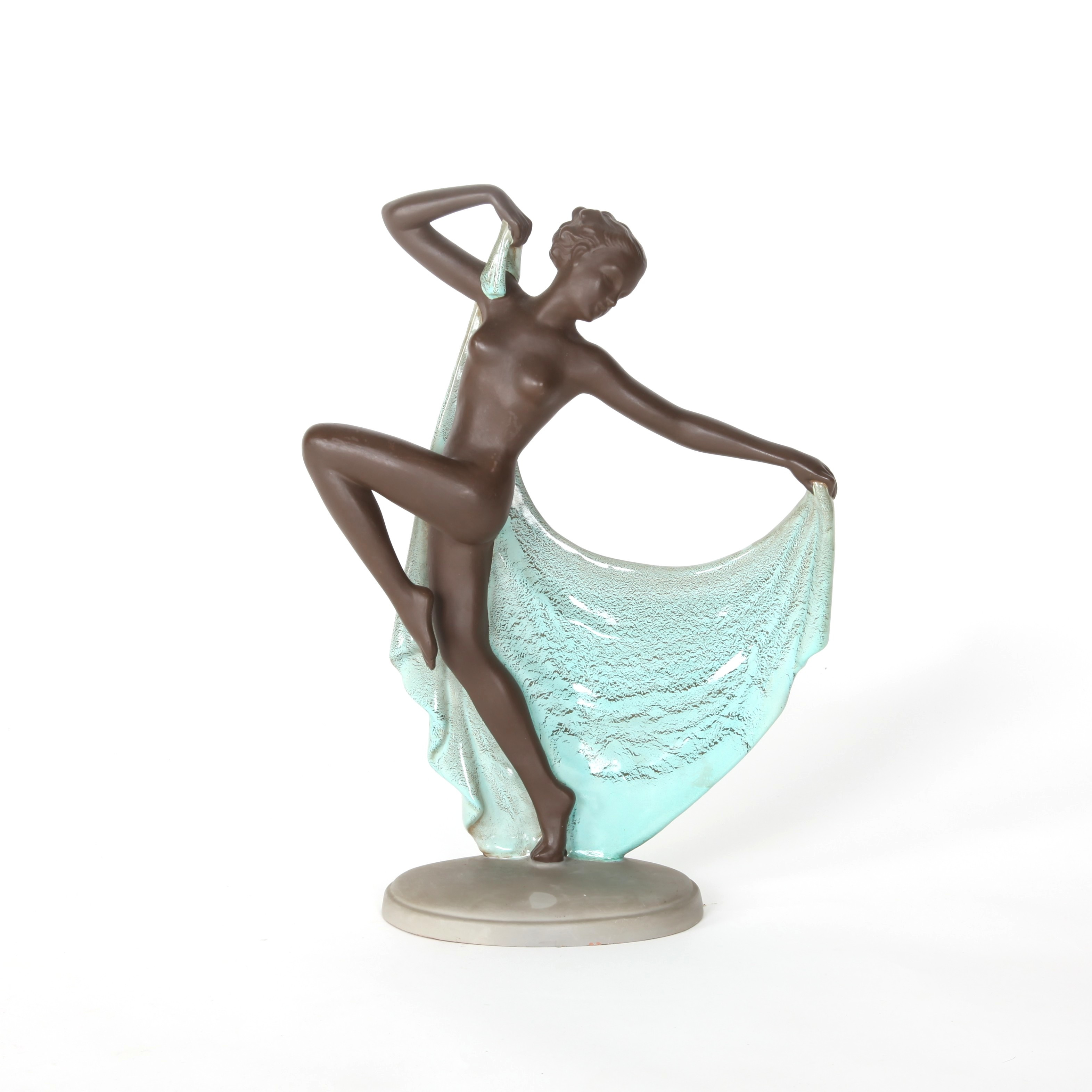 JOSEF LORENZL. 1892-1950. Figurin, Goldscheider, 1950-tal.