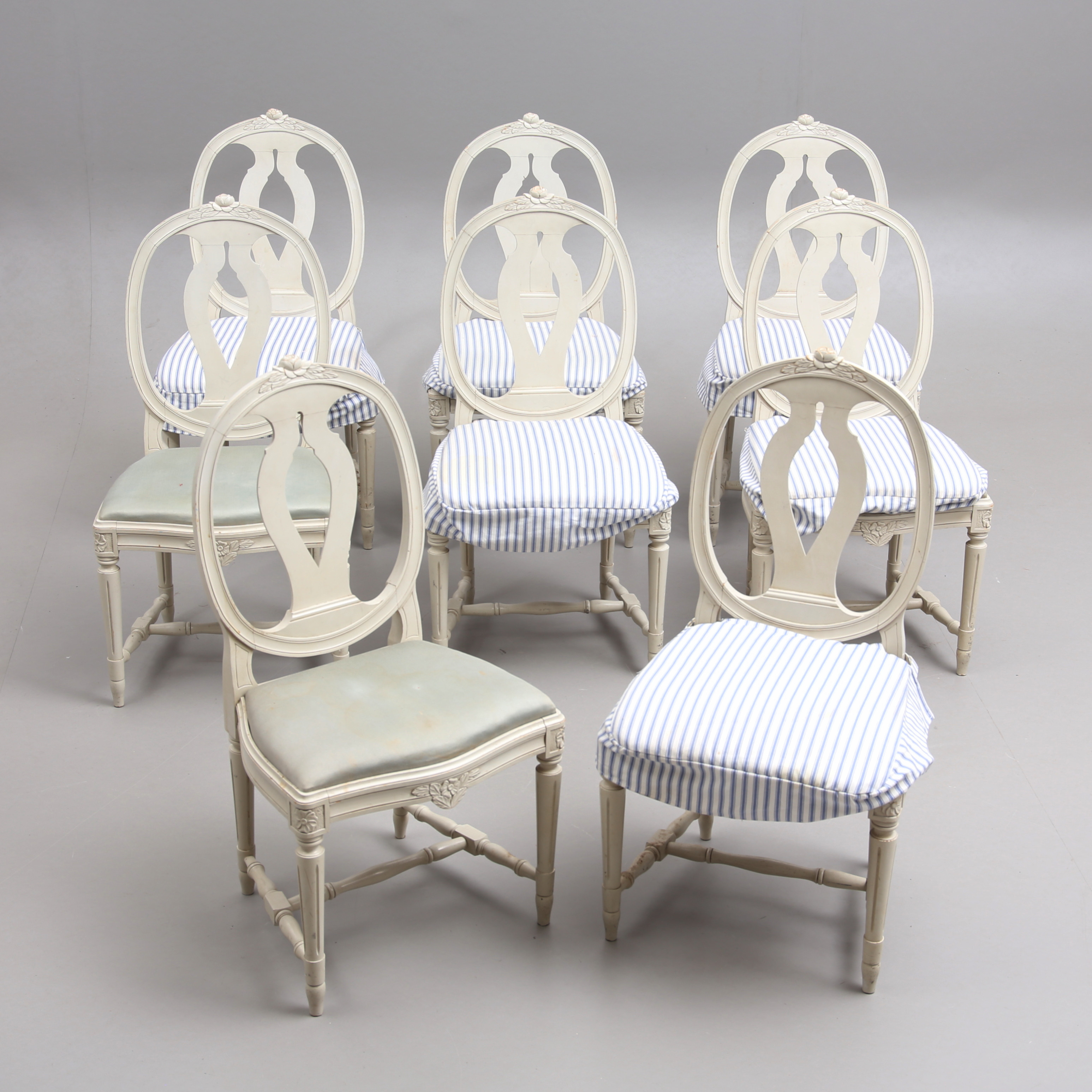 STOLAR, 8 st, gustaviansk stil, 1900-talets andra hälft.