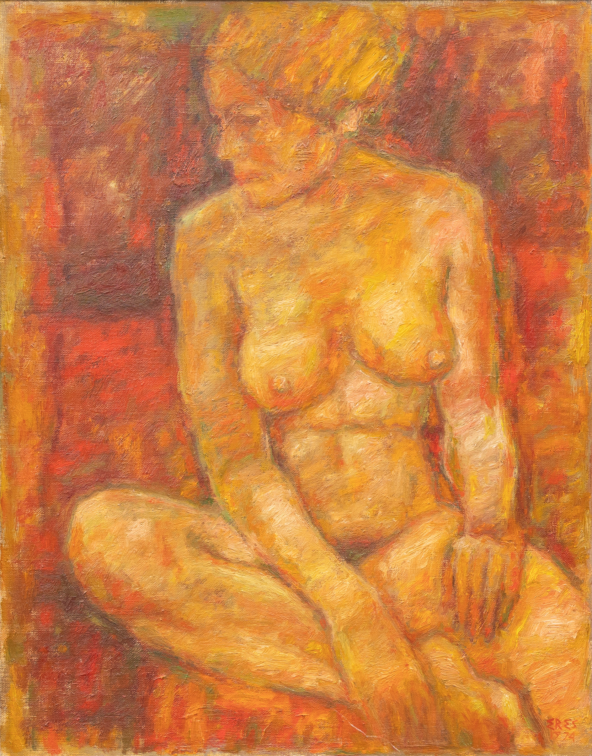 ARNOLD ERES, (ESTLAND/SVERIGE, 1917-1986). "Akt", olja på duk, signerad och daterad 1974.