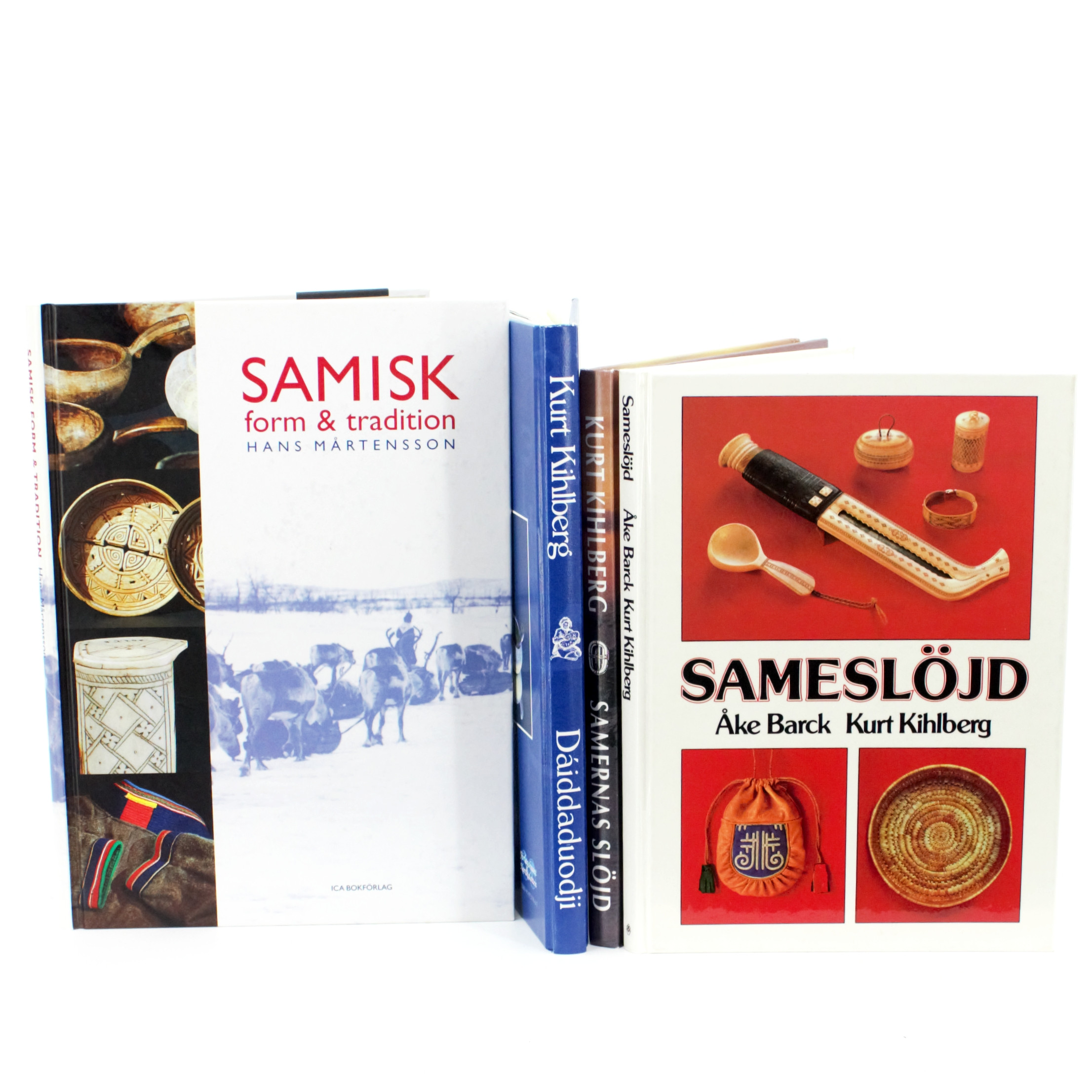 BÖCKER,4 st, olika förlag och författare, samiskt konsthantverk.