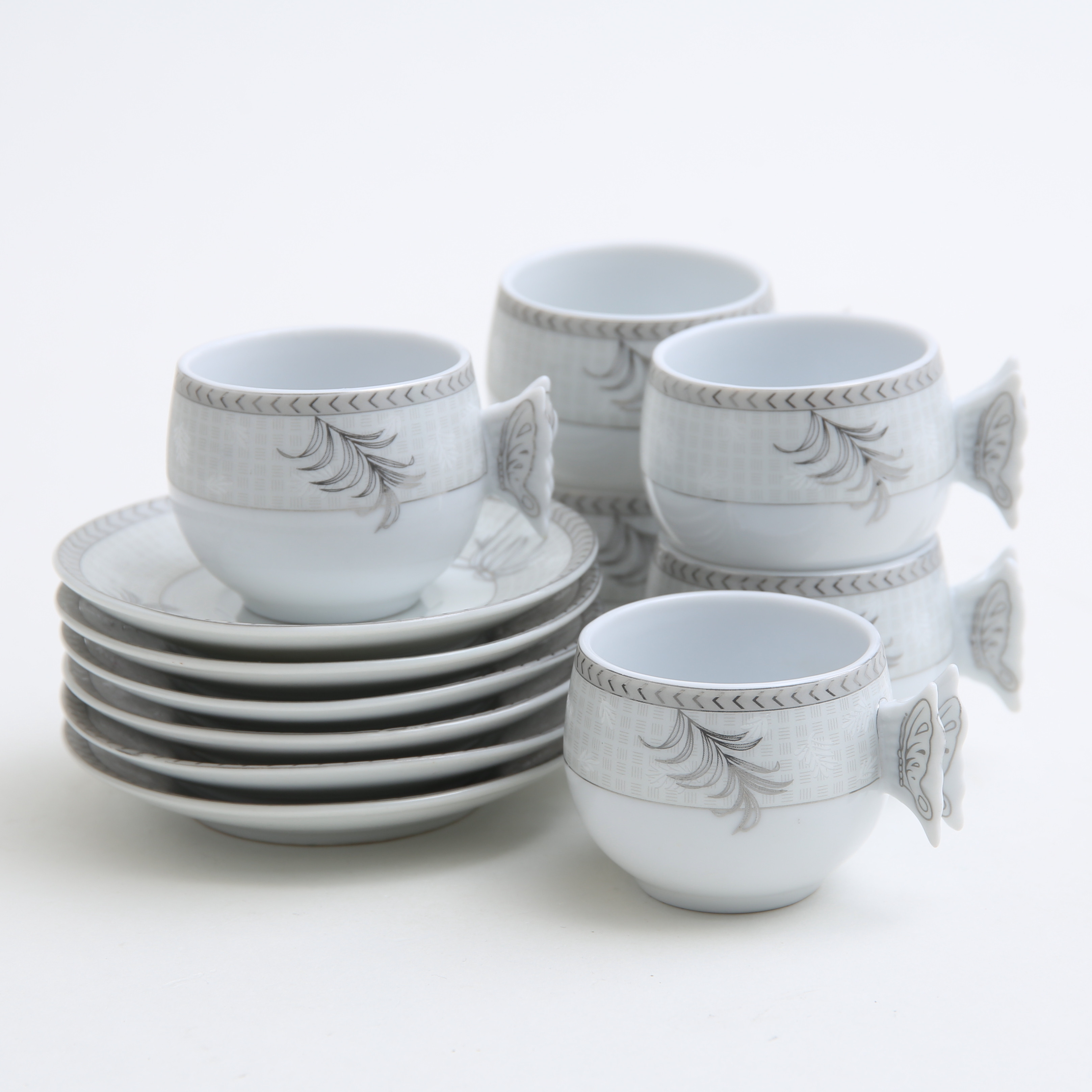 MOCCAKOPPAR, 12 delar, "Yemeshige", Gold Collection, Japan.