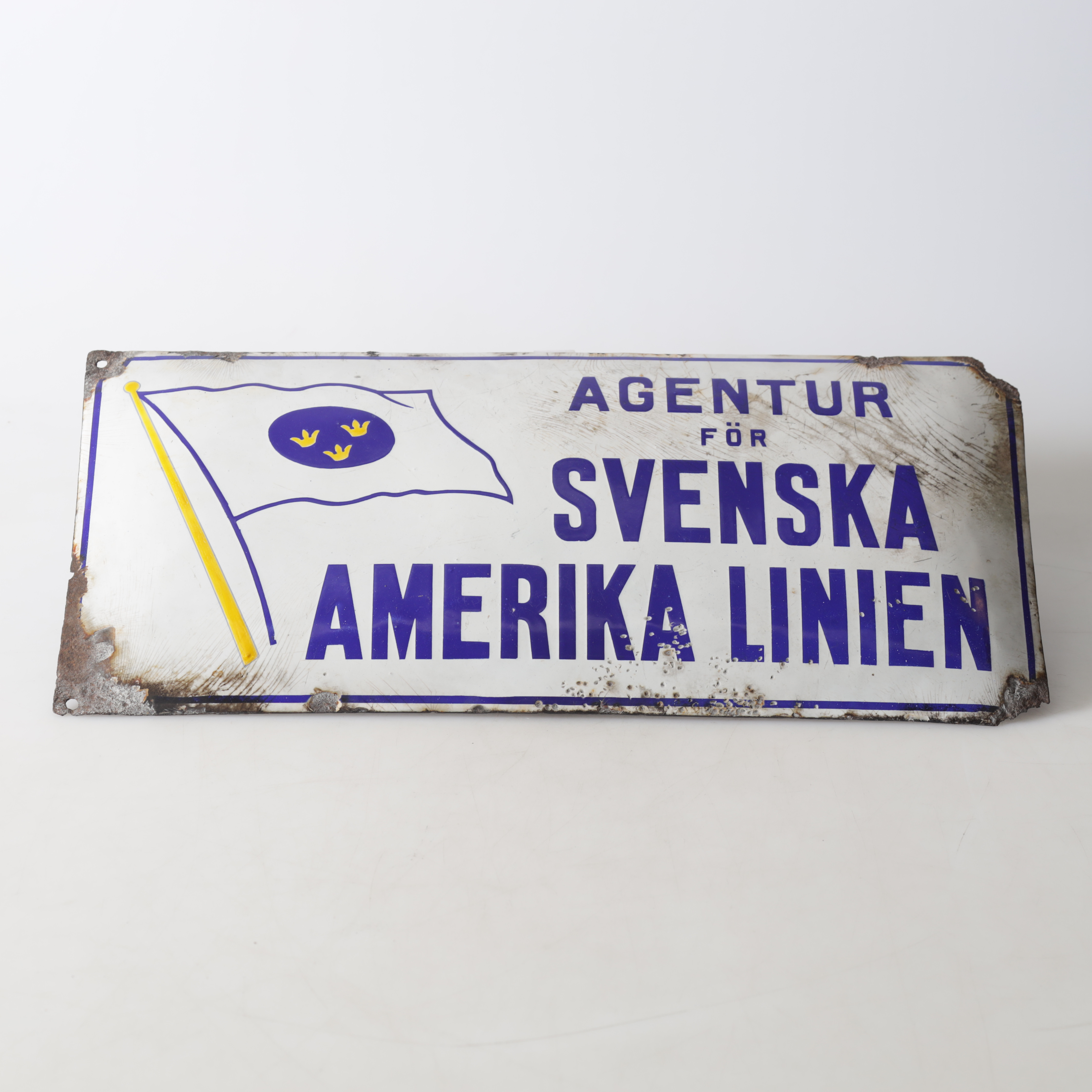 EMALJSKYLT. "Svenska Amerika linien", 1900-tal.