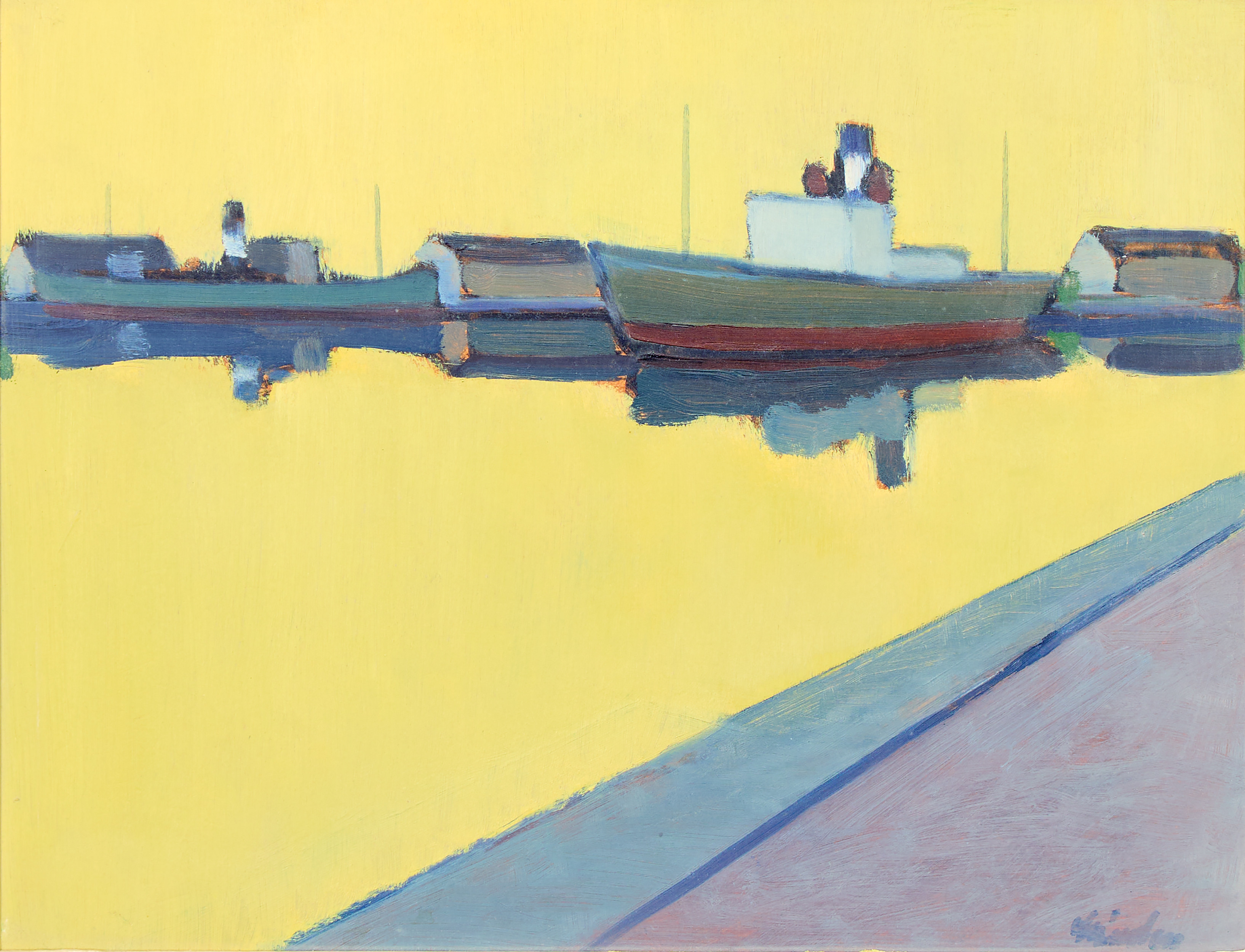 HELGE LINDEN (1897-1961). Hamnmotiv.