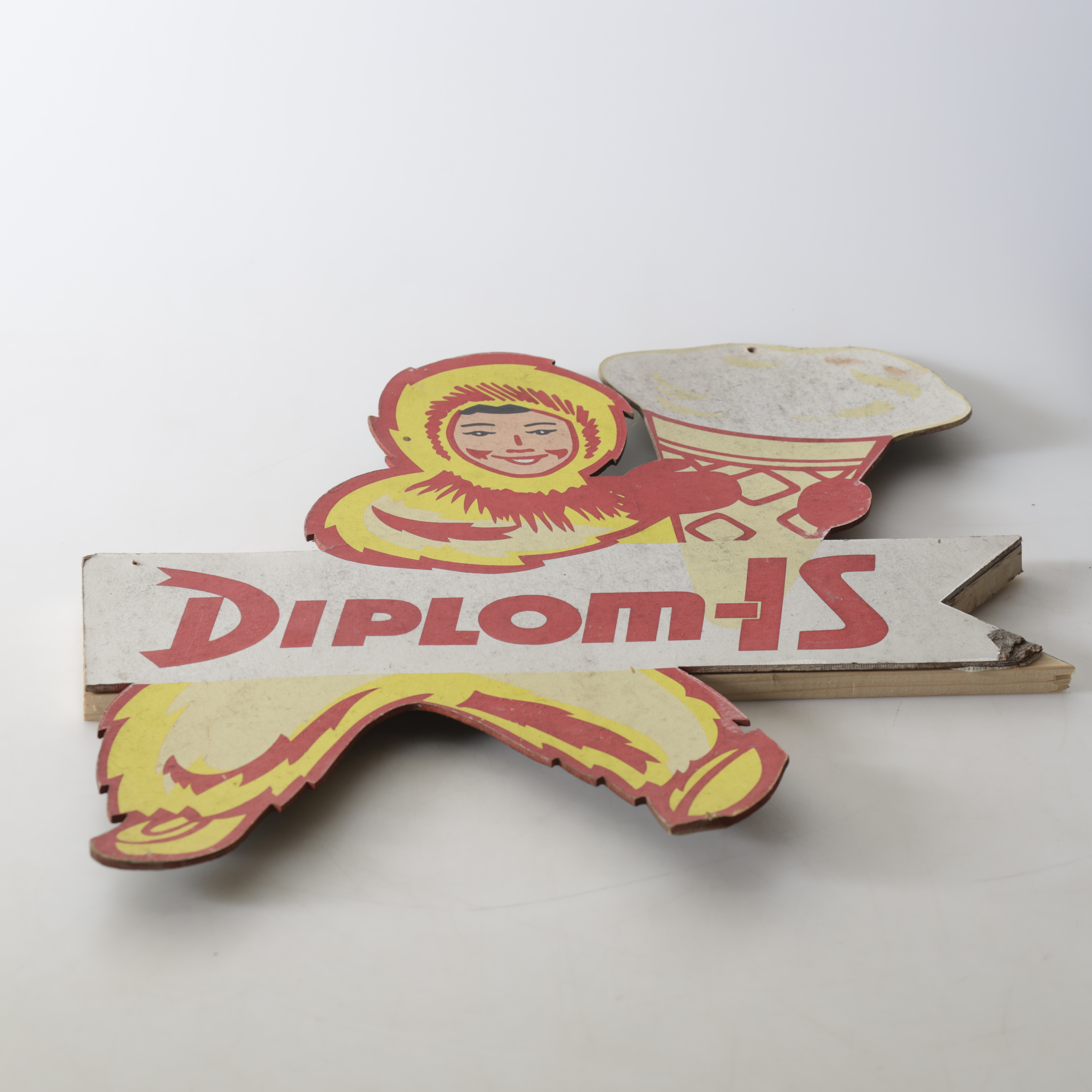 MASONITSKYLT. "Diplom-Is" Glassreklam, 1900-tal.