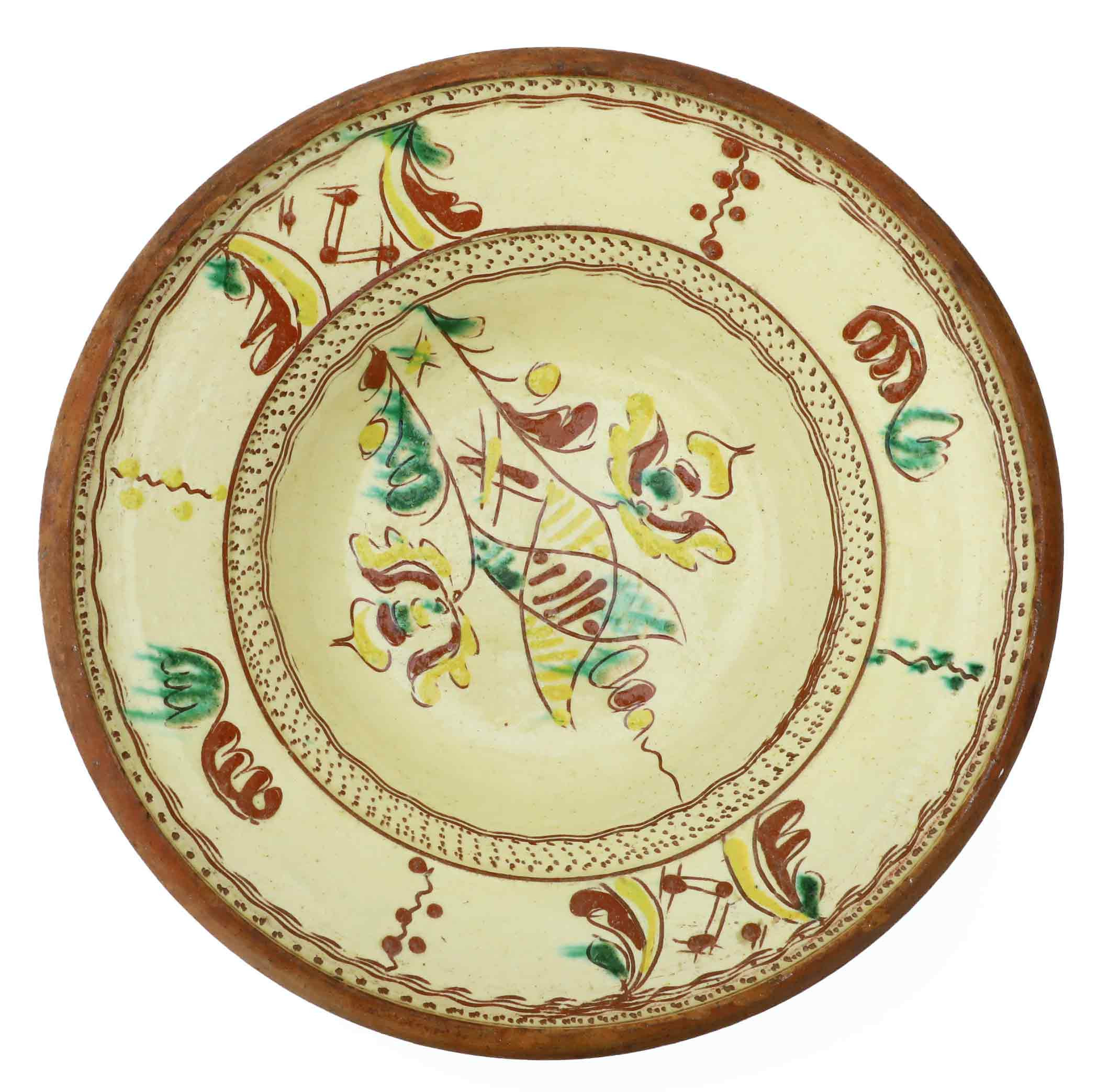 SKÅLFAT, lergods, allmoge, Hälsingland, 1800-tal.