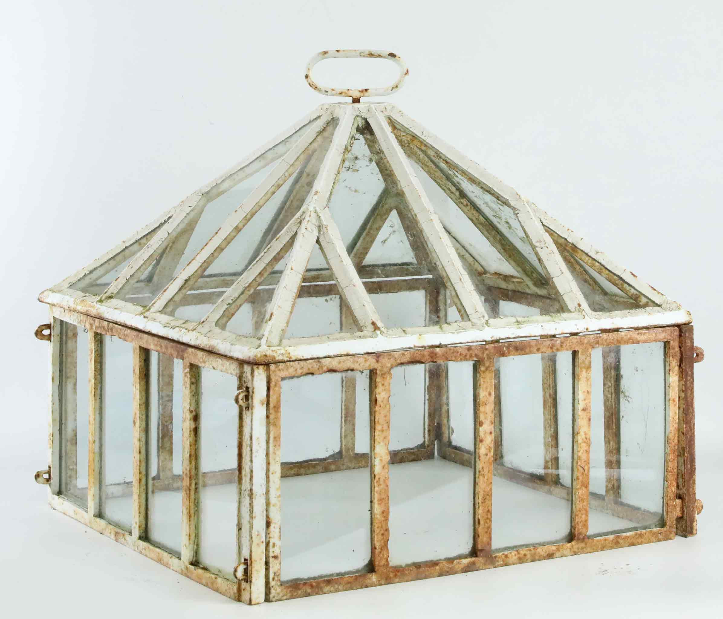 DRIVHUS, sk odlingsklocka, gjutjärn, glas, Viktoriansk, 18/1900-tal.