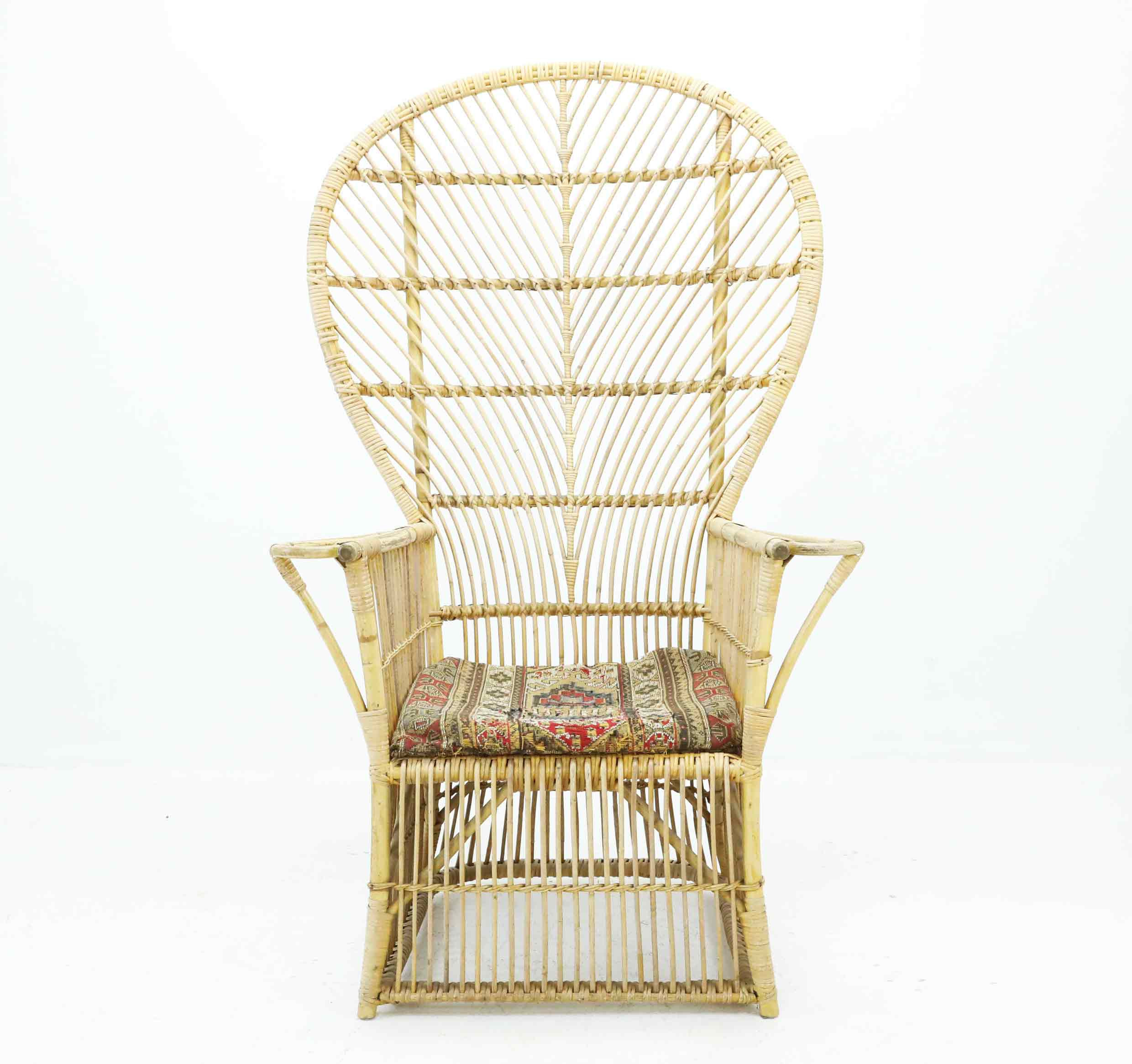 FÅTÖLJ, rotting, bambu, 1900-talets mitt.