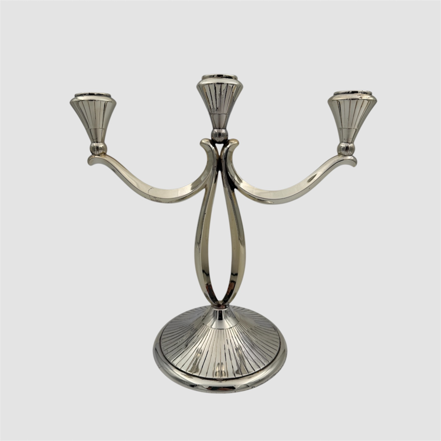 KANDELABER, silver/830, för 3 ljus, tyska stämplar.